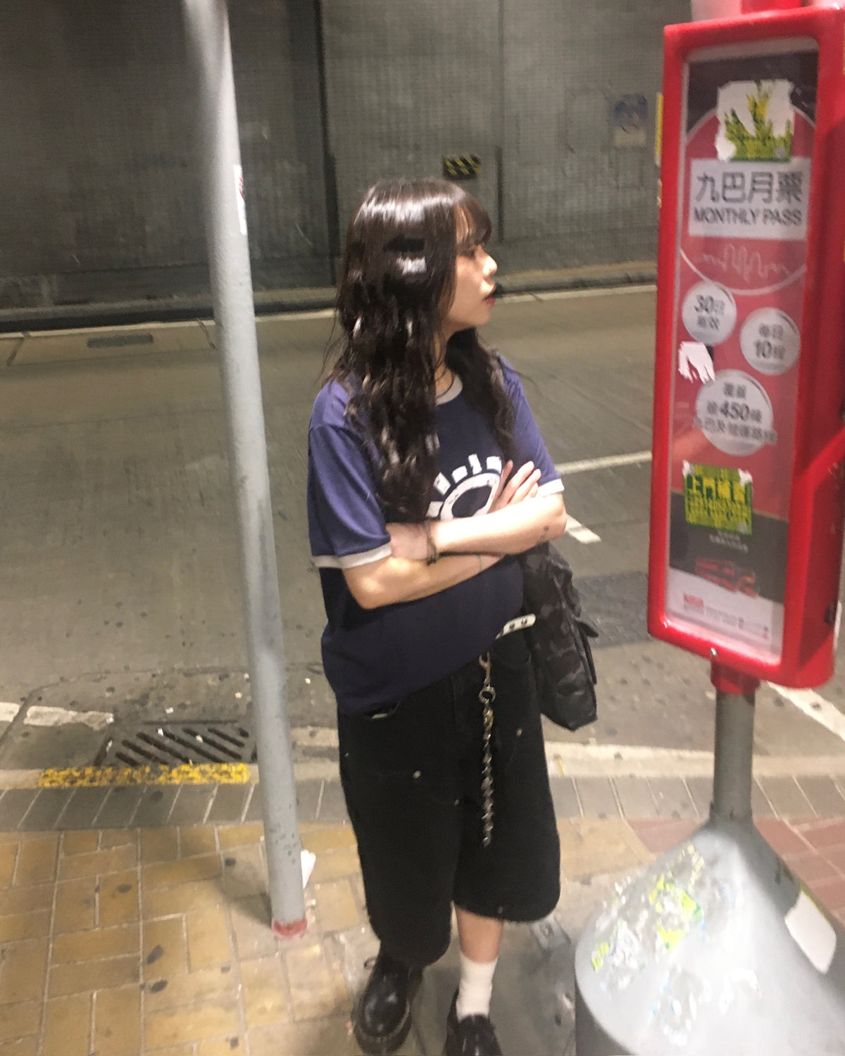 sun ringer tee (navy)