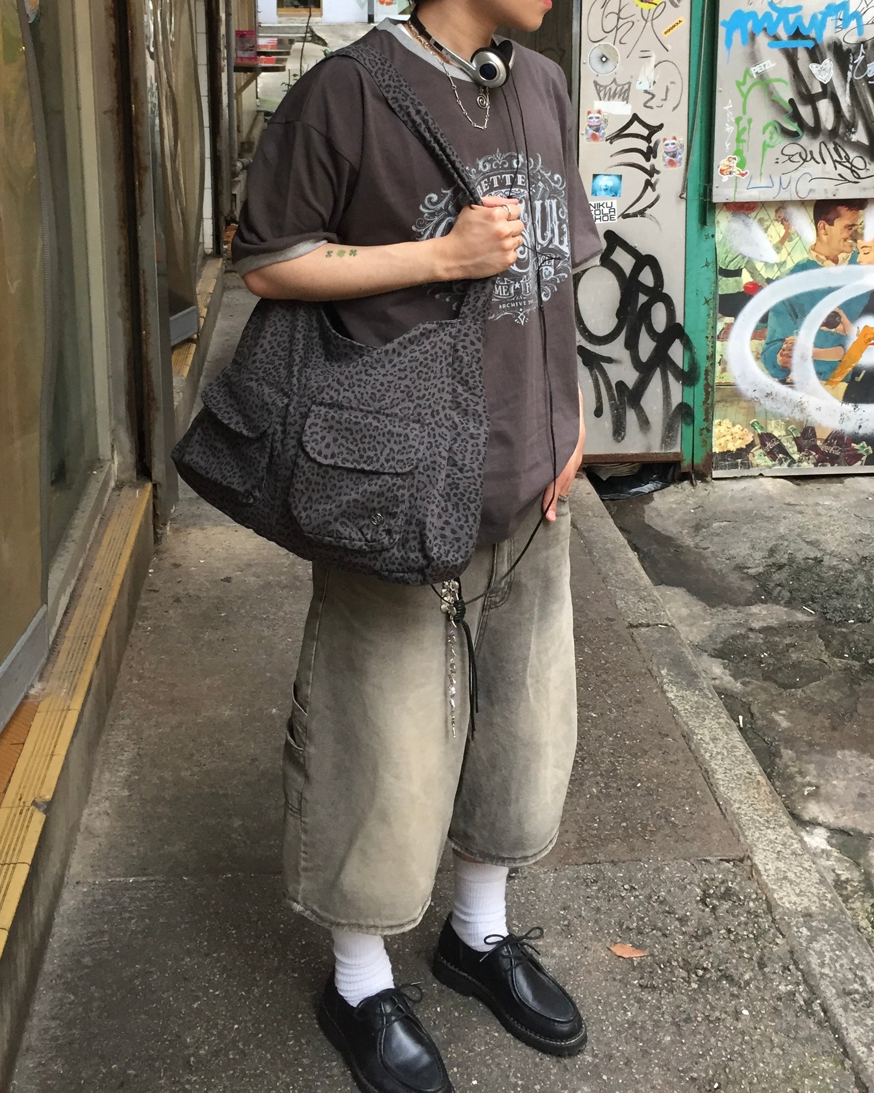 leopard shoulder bag
