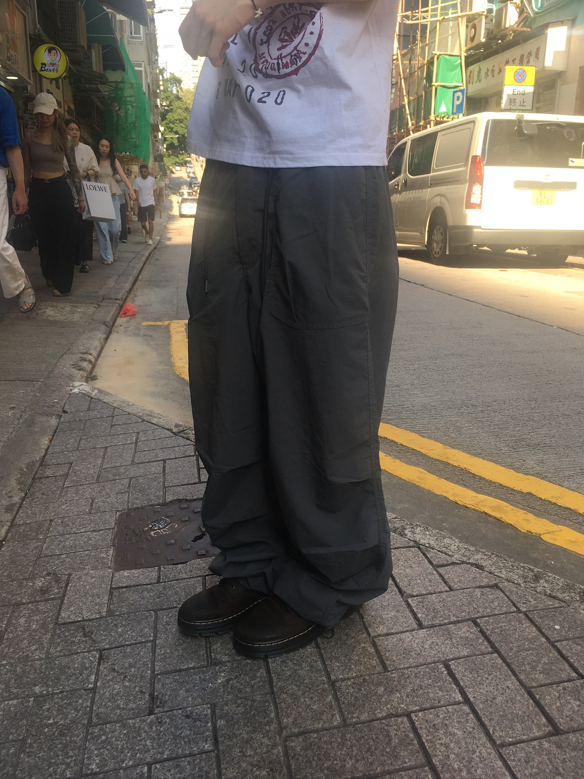 fatigue nylon pants (charcoal)