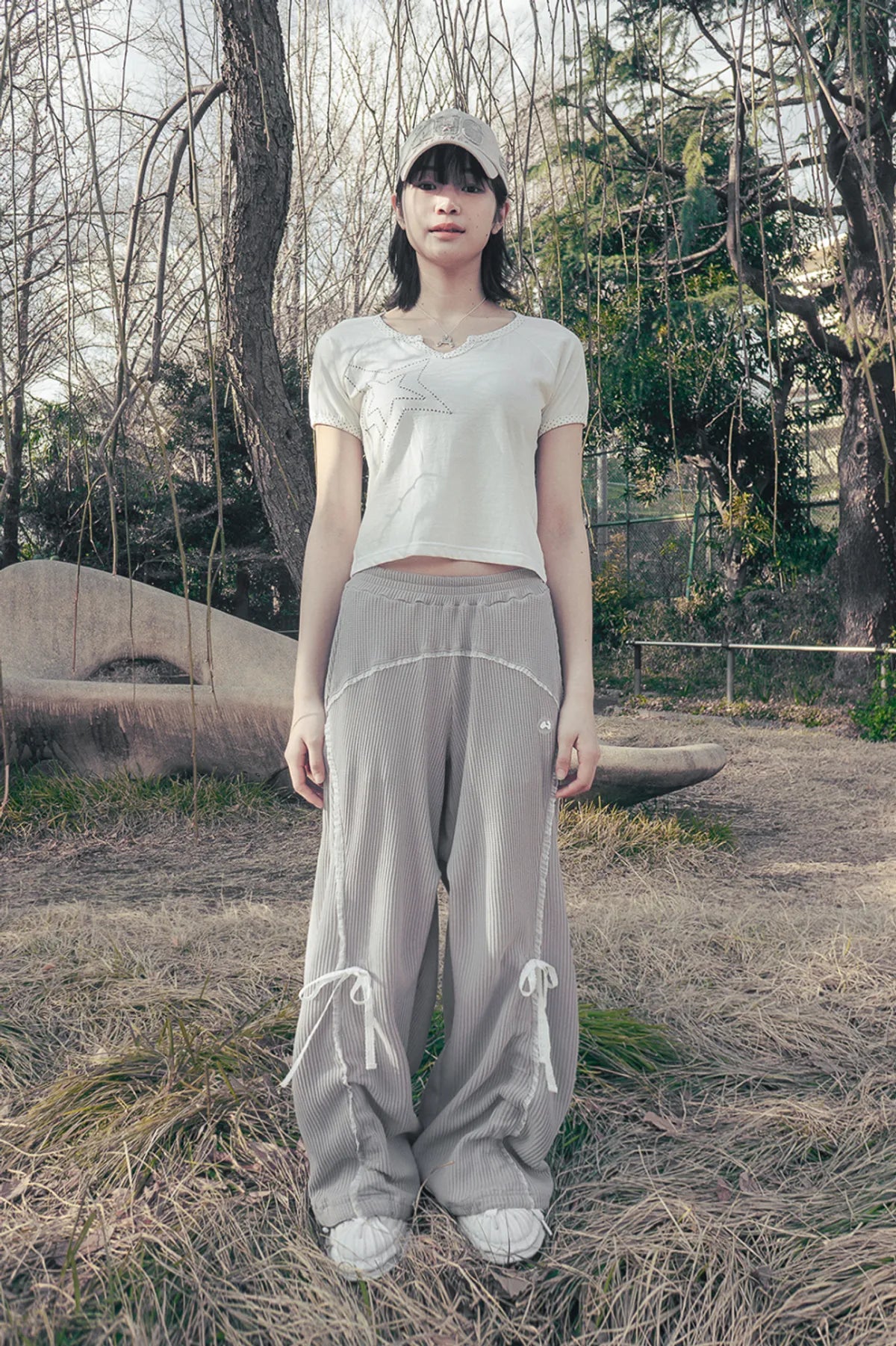 HUGYOURSKIN RACE JOGGER PANTS (GREY)