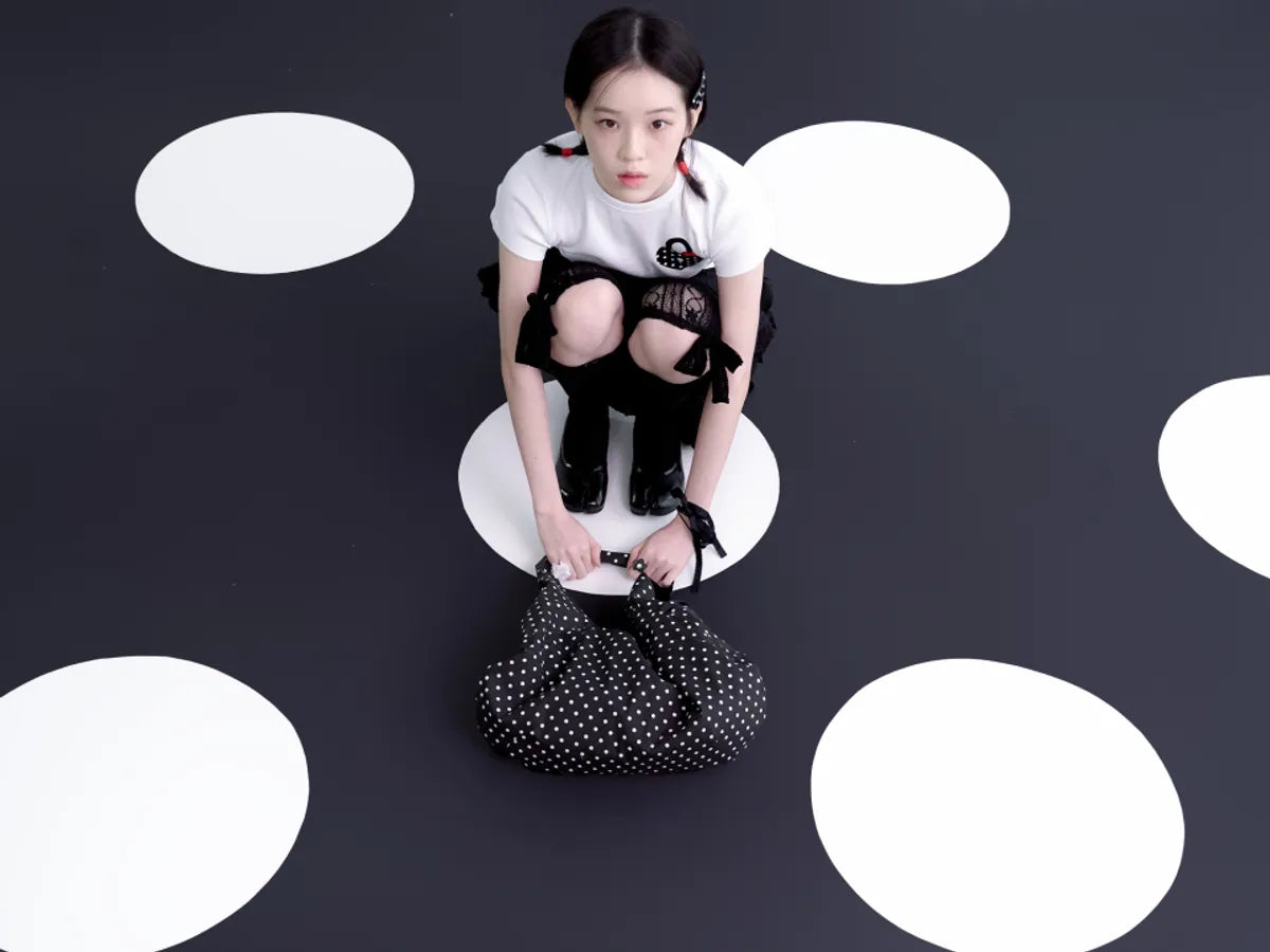 【𝘱𝘳𝘦-𝘰𝘳𝘥𝘦𝘳】KEYMISERY Reversible Dot Tote Bag (Black)