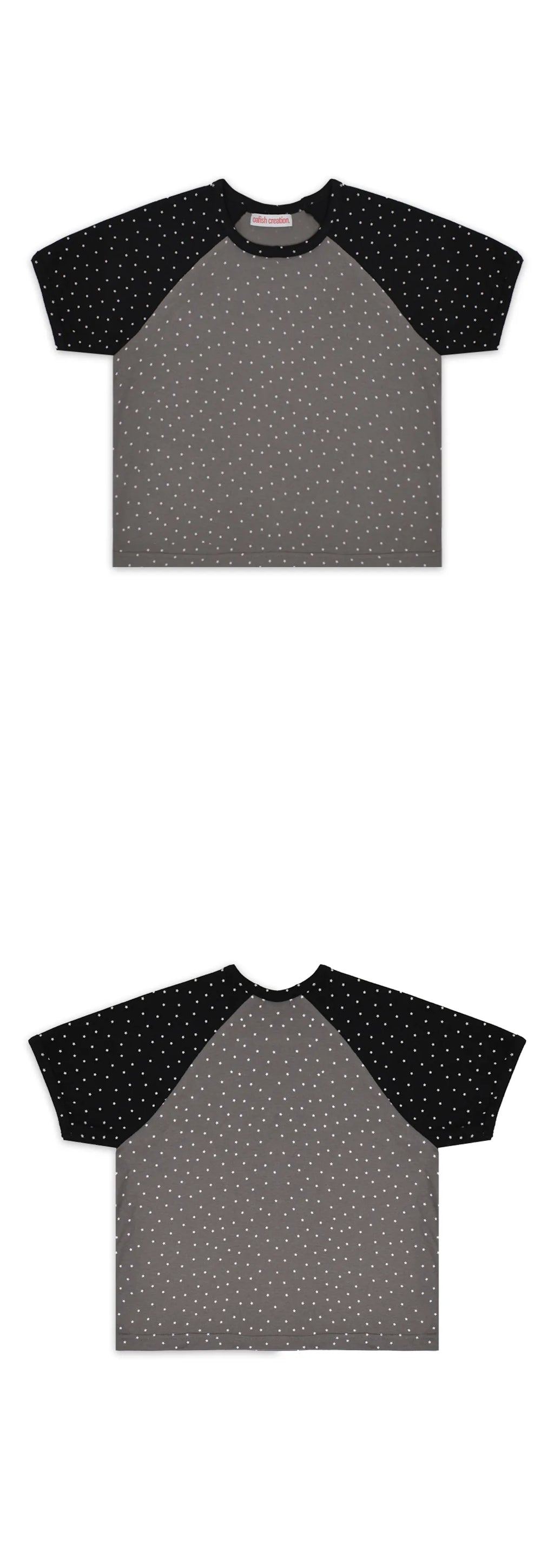 【𝘱𝘳𝘦-𝘰𝘳𝘥𝘦𝘳】OAFISH Mini Star Raglan T-Shirt (Charcoal)