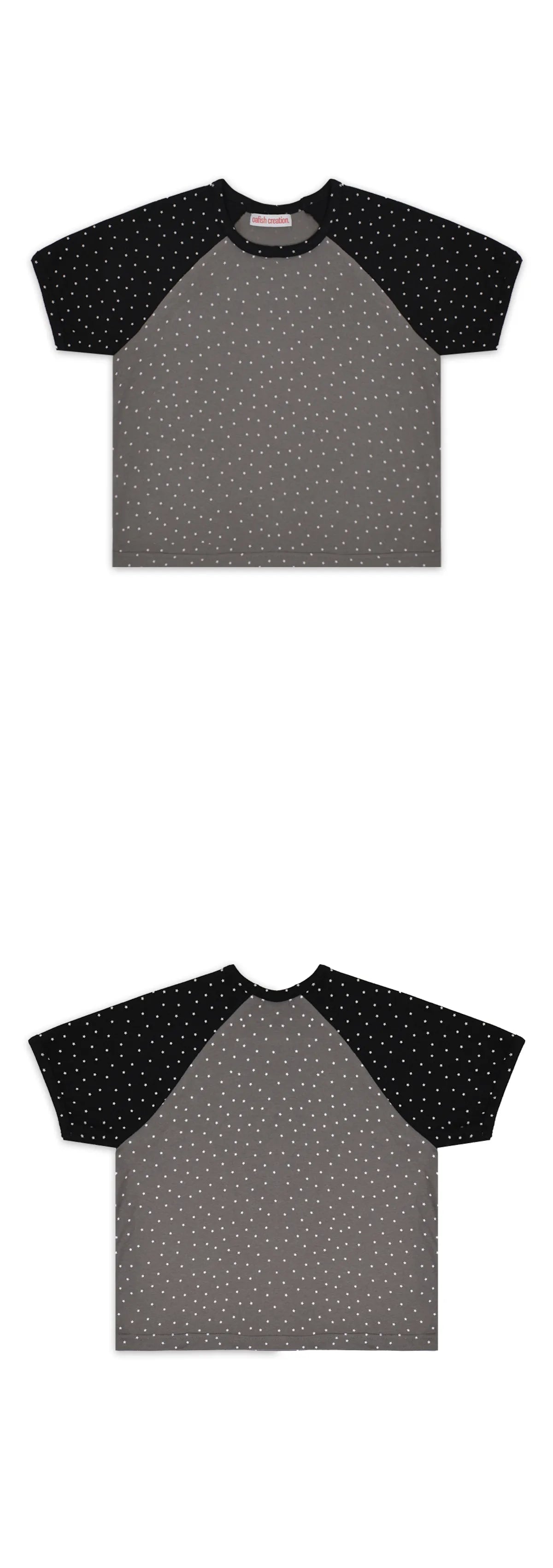 【𝘱𝘳𝘦-𝘰𝘳𝘥𝘦𝘳】OAFISH Mini Star Raglan T-Shirt (Charcoal)