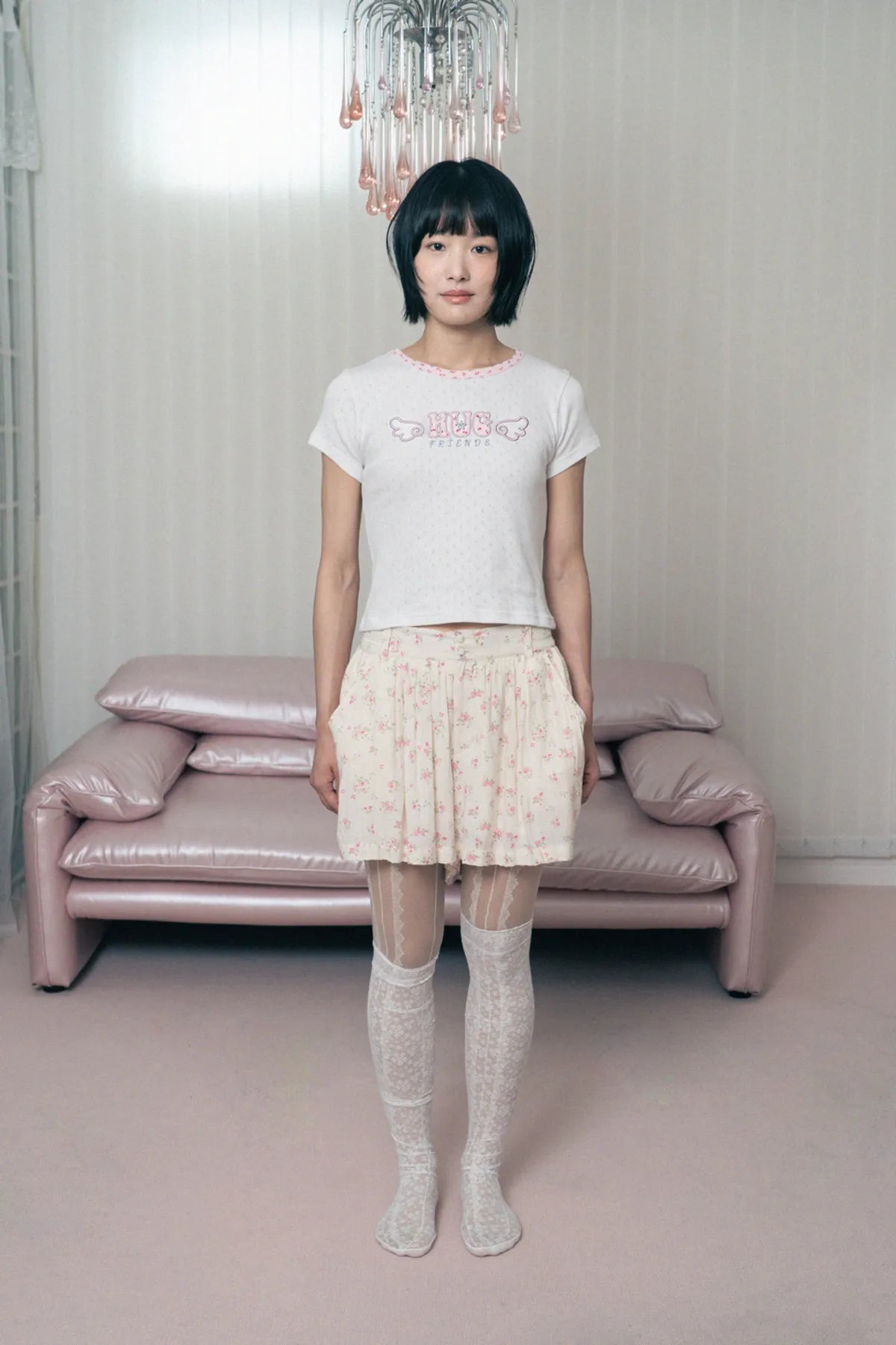 HUGYOURSKIN HUG FRIENDS TEE (WHITE)