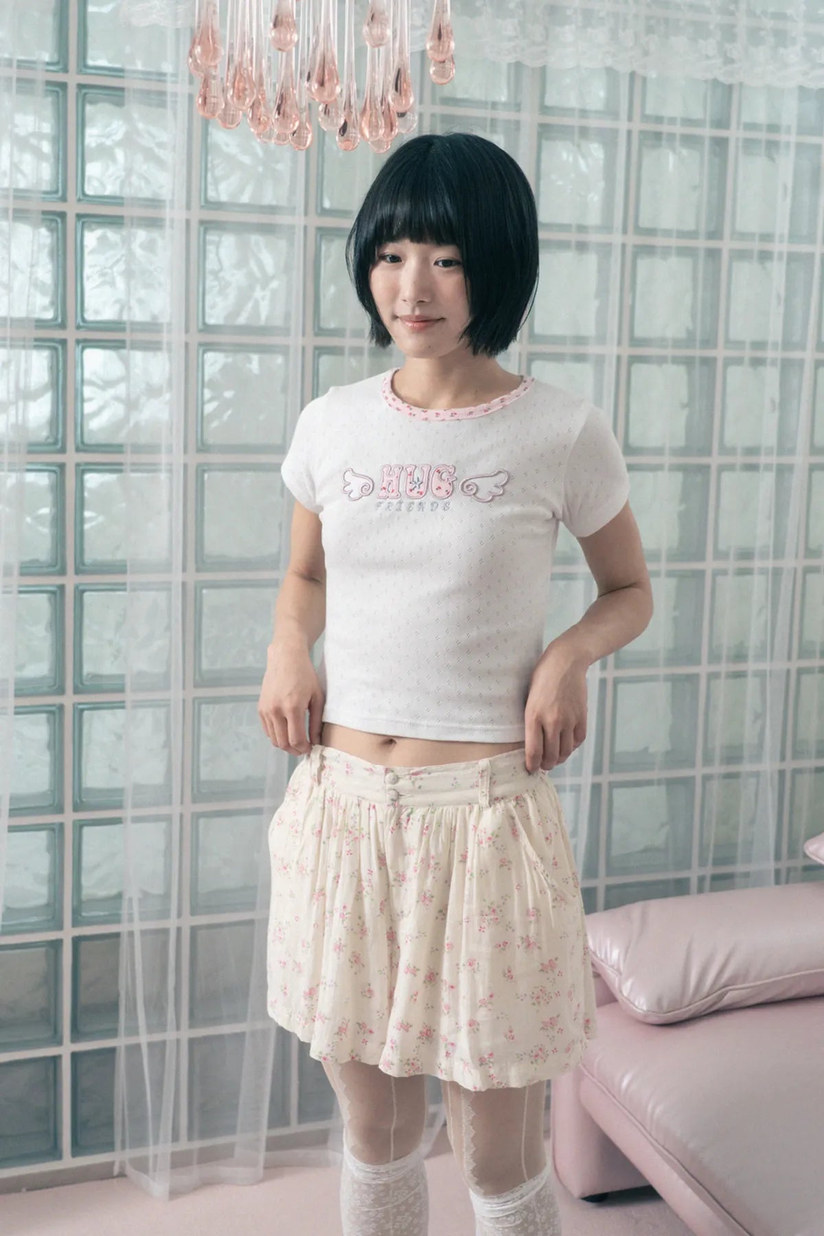 HUGYOURSKIN HUG FRIENDS TEE (WHITE)