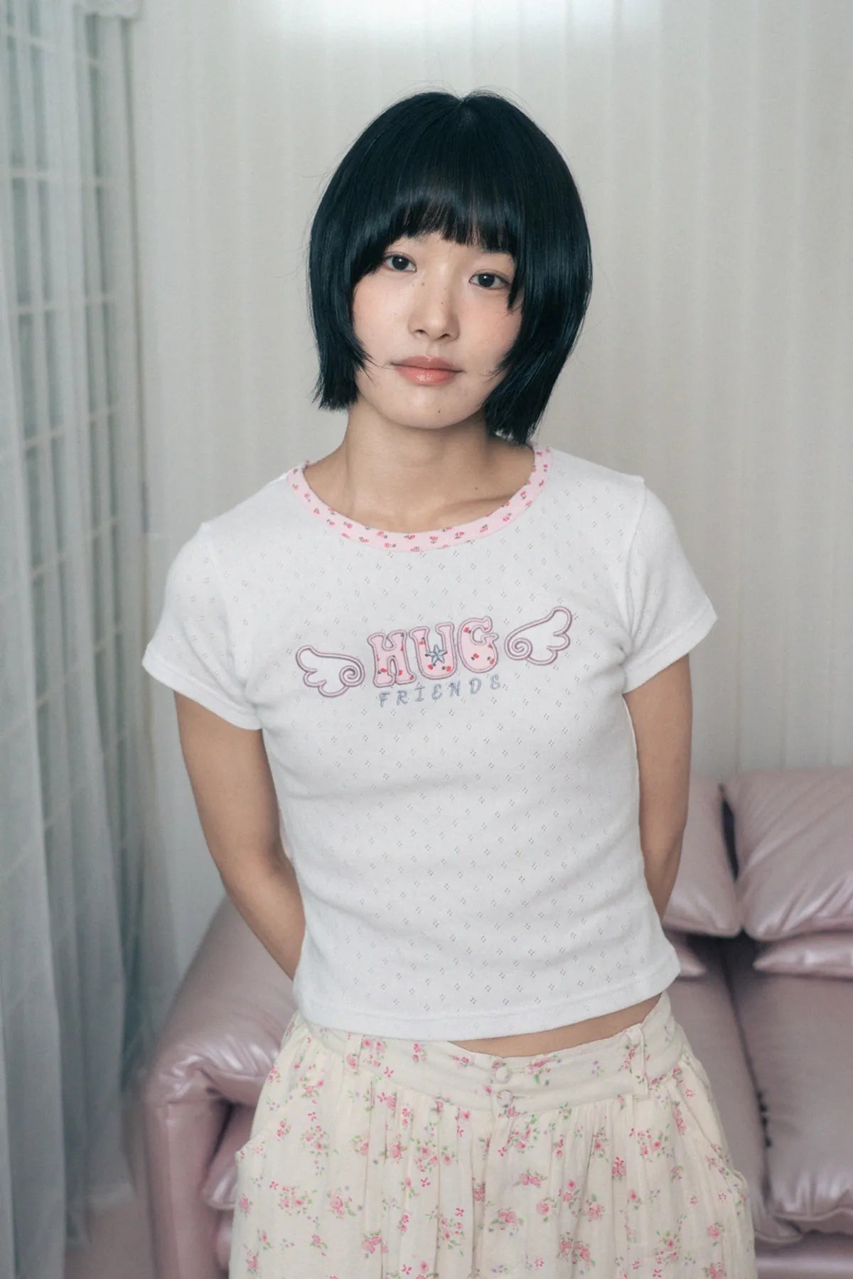HUGYOURSKIN HUG FRIENDS TEE (WHITE)