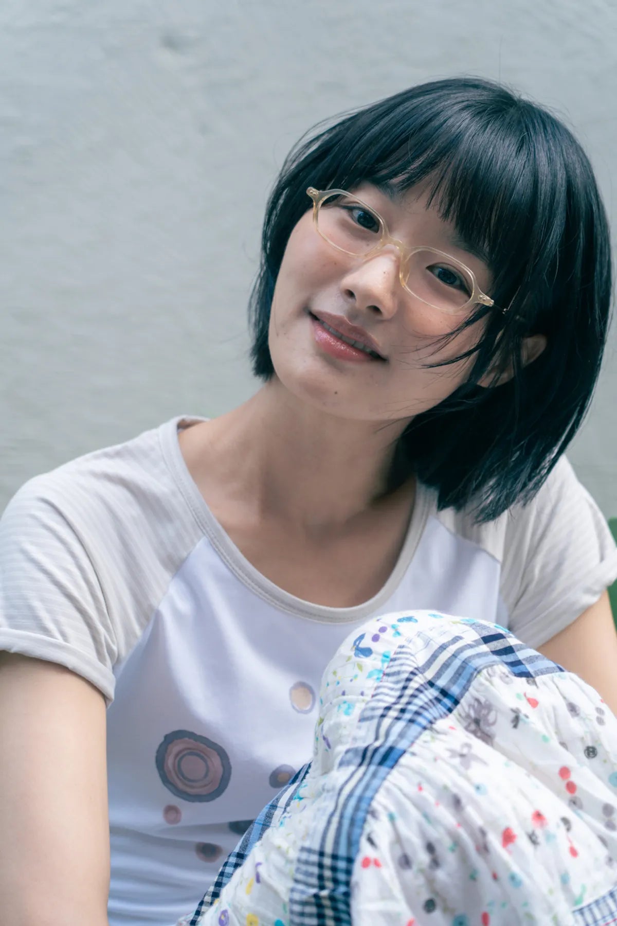 HUGYOURSKIN GOMPANG-EE RINGER TEE (BEIGE)