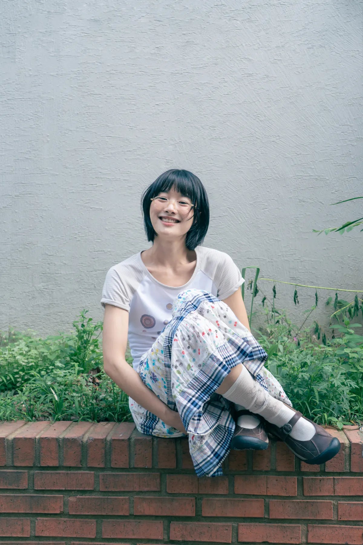 HUGYOURSKIN GOMPANG-EE RINGER TEE (BEIGE)
