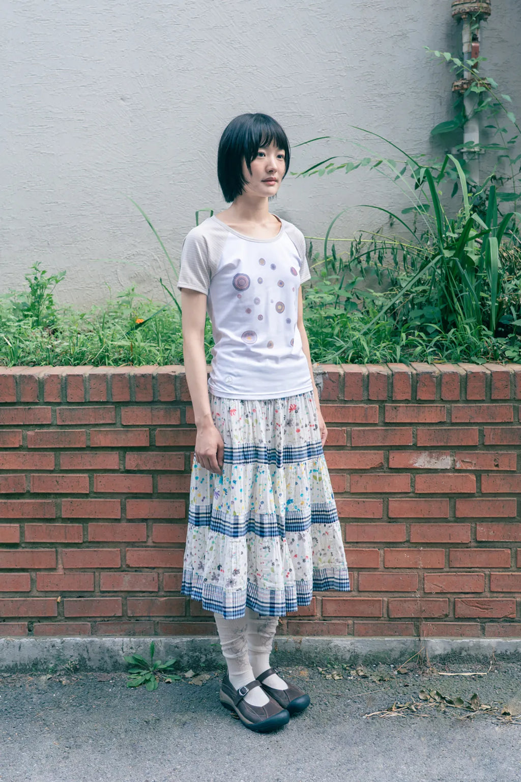 HUGYOURSKIN GOMPANG-EE RINGER TEE (BEIGE)