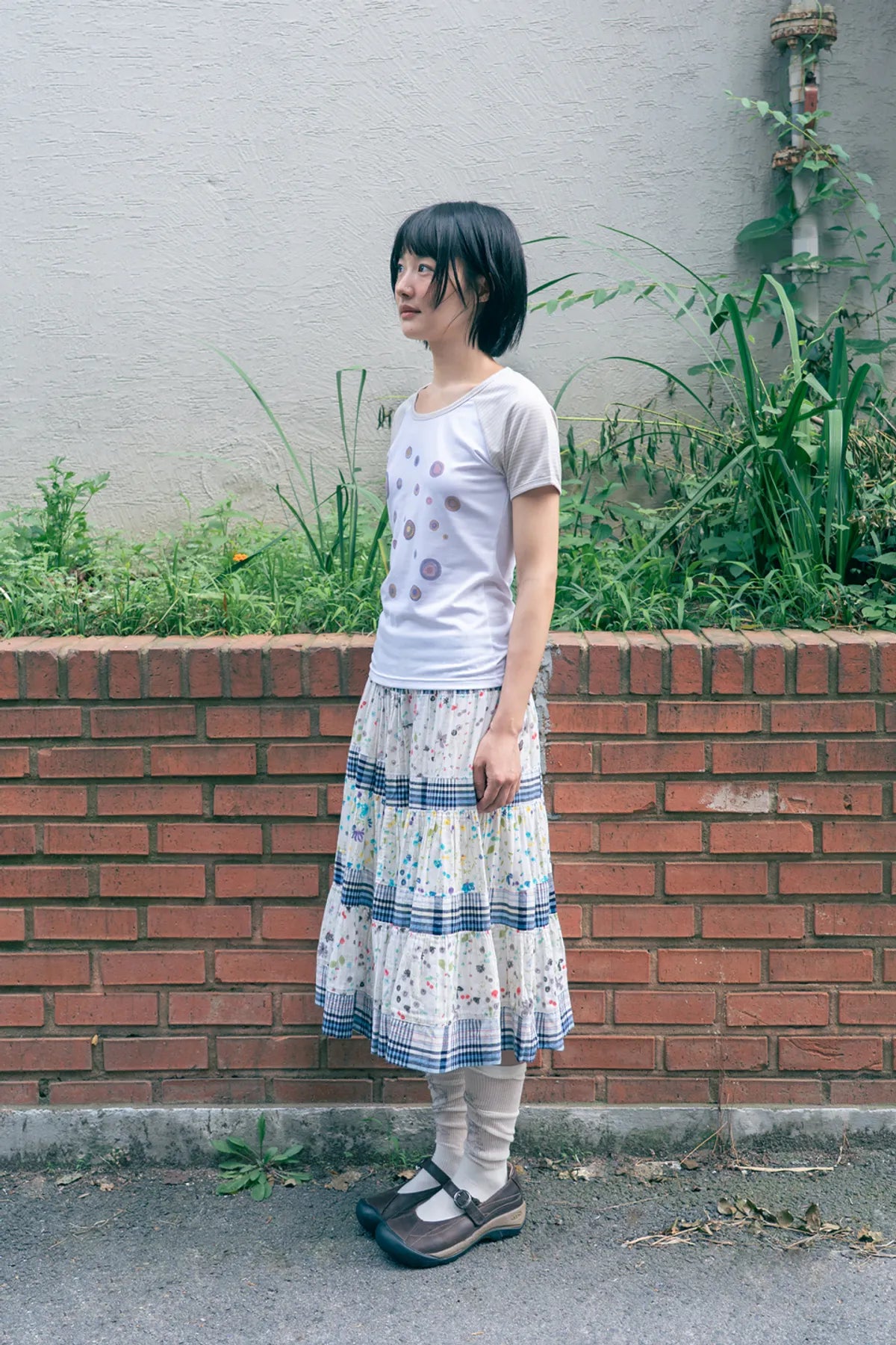 HUGYOURSKIN GOMPANG-EE RINGER TEE (BEIGE)