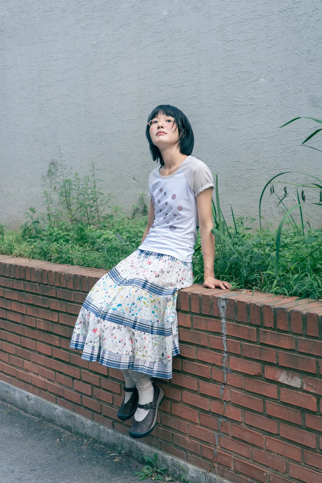 HUGYOURSKIN GOMPANG-EE RINGER TEE (BEIGE)