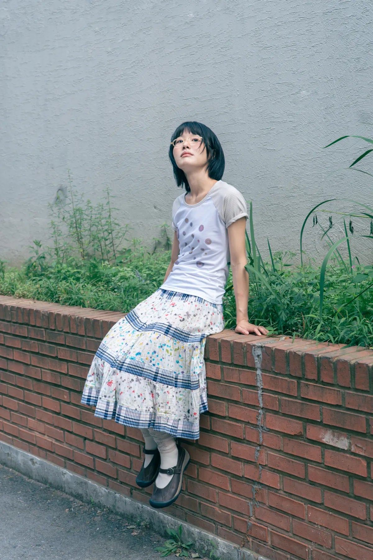 HUGYOURSKIN GOMPANG-EE RINGER TEE (BEIGE)