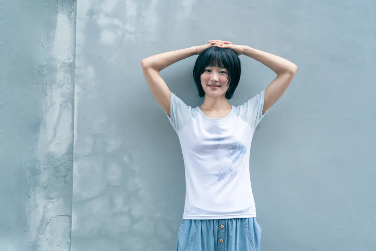HUGYOURSKIN JELLY FISH RINGER TEE (BLUE)