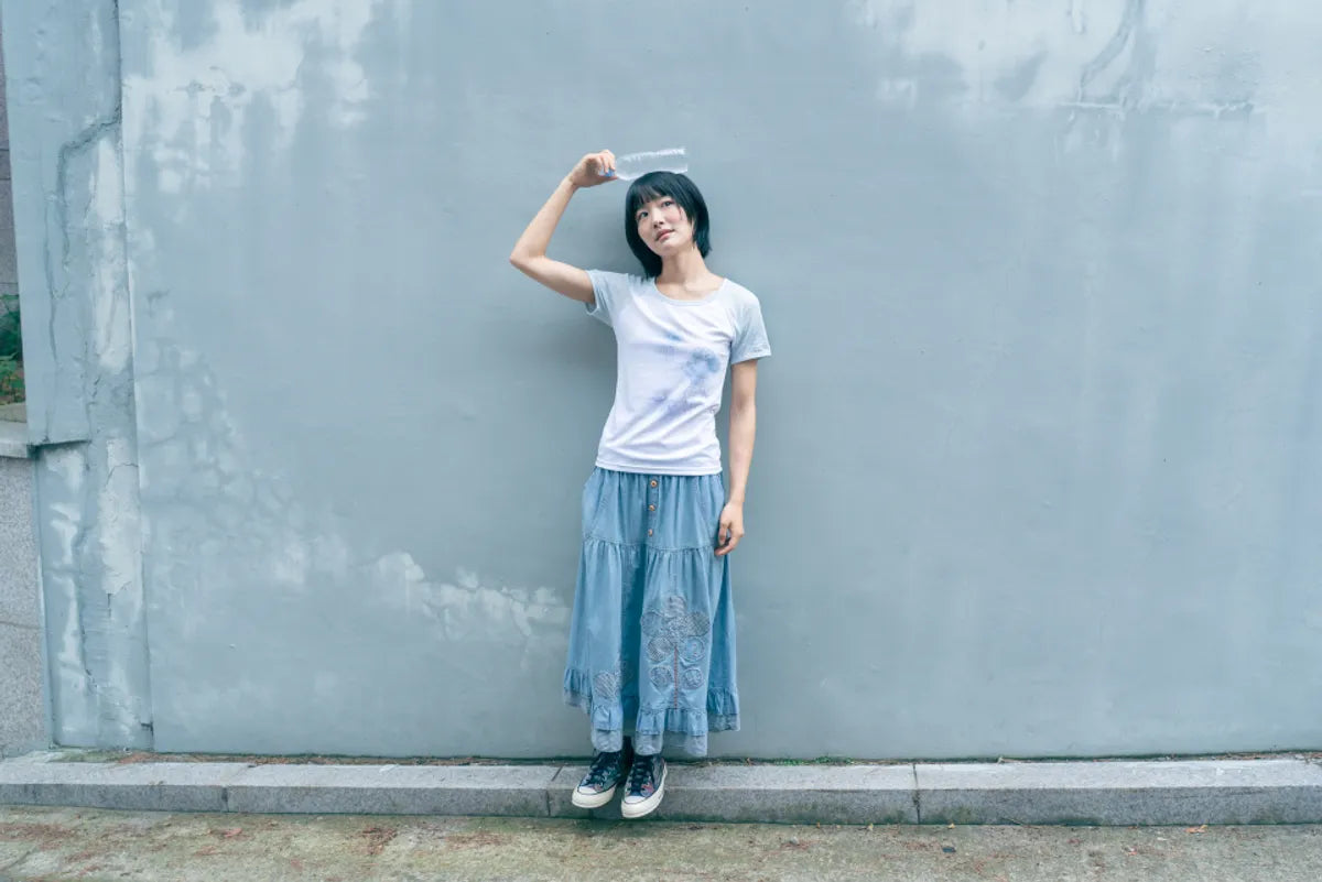 HUGYOURSKIN JELLY FISH RINGER TEE (BLUE)