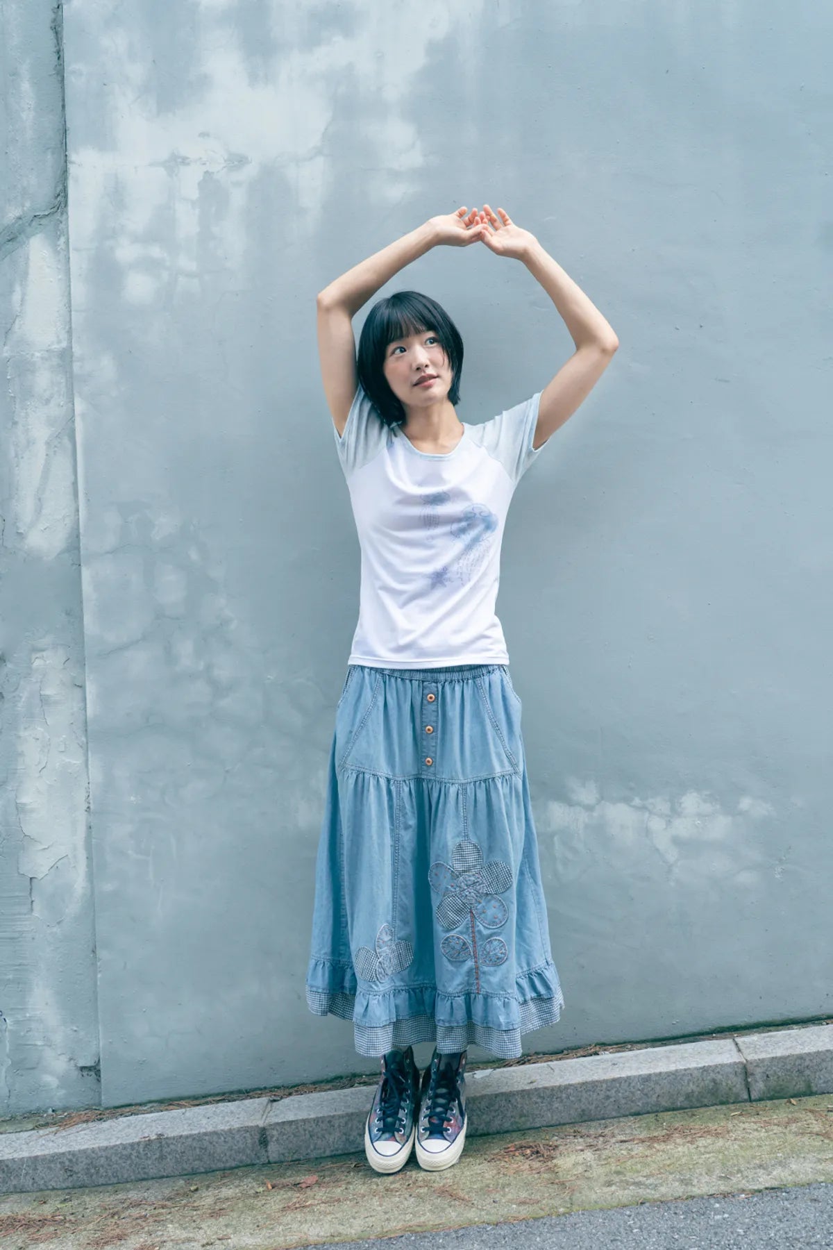 HUGYOURSKIN JELLY FISH RINGER TEE (BLUE)