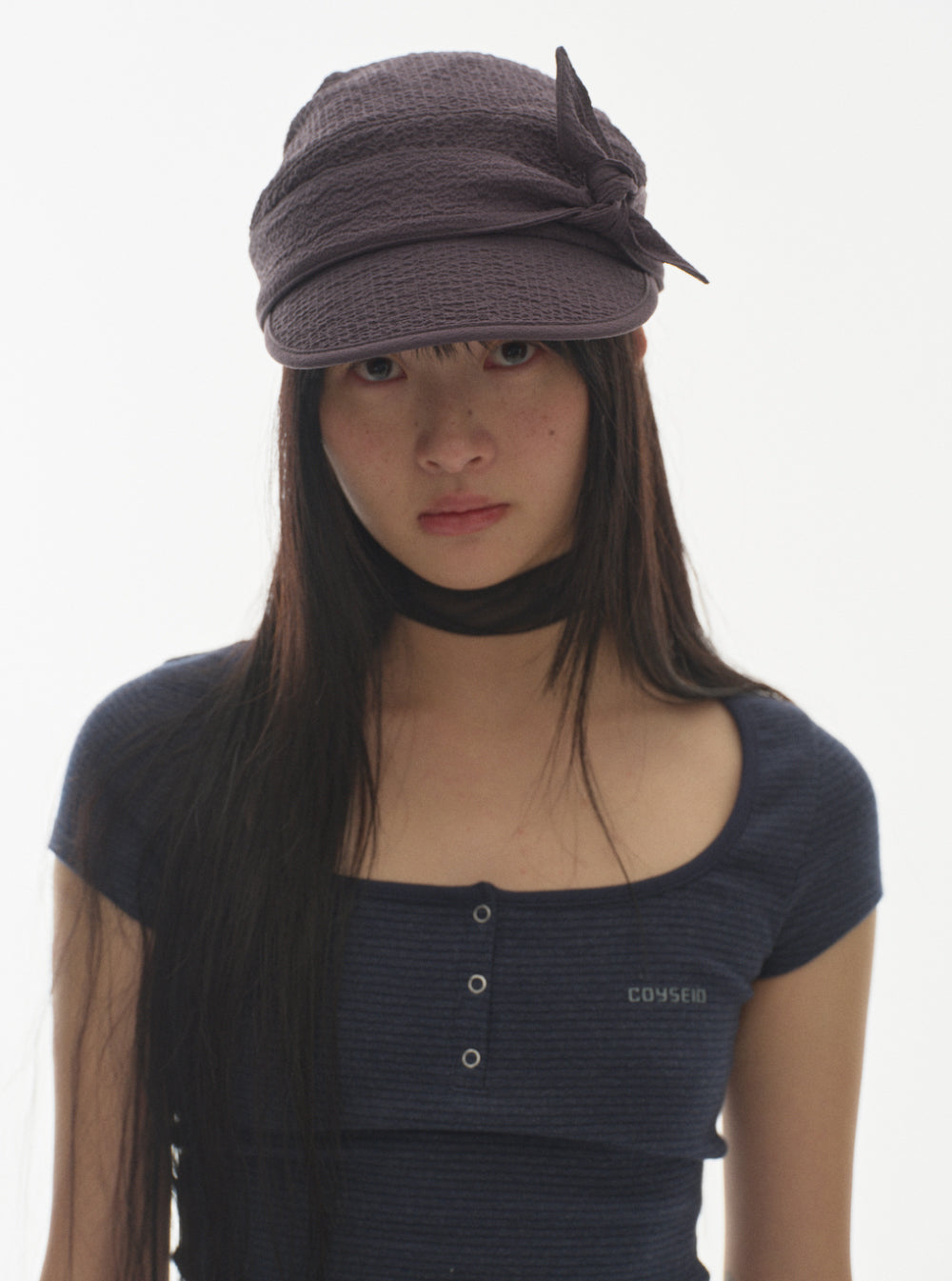 ✪【𝘱𝘳𝘦-𝘰𝘳𝘥𝘦𝘳】coyseio ribbon tie cap (2 color)