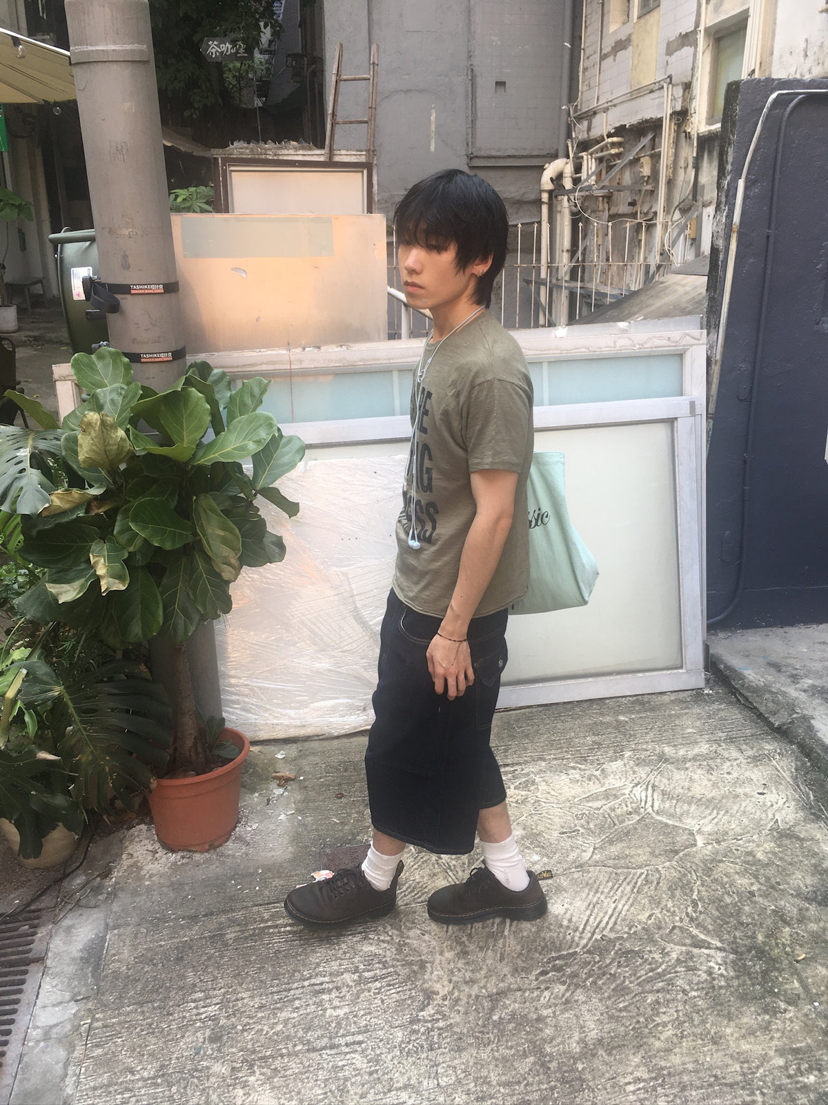 impress slub tee (khaki)