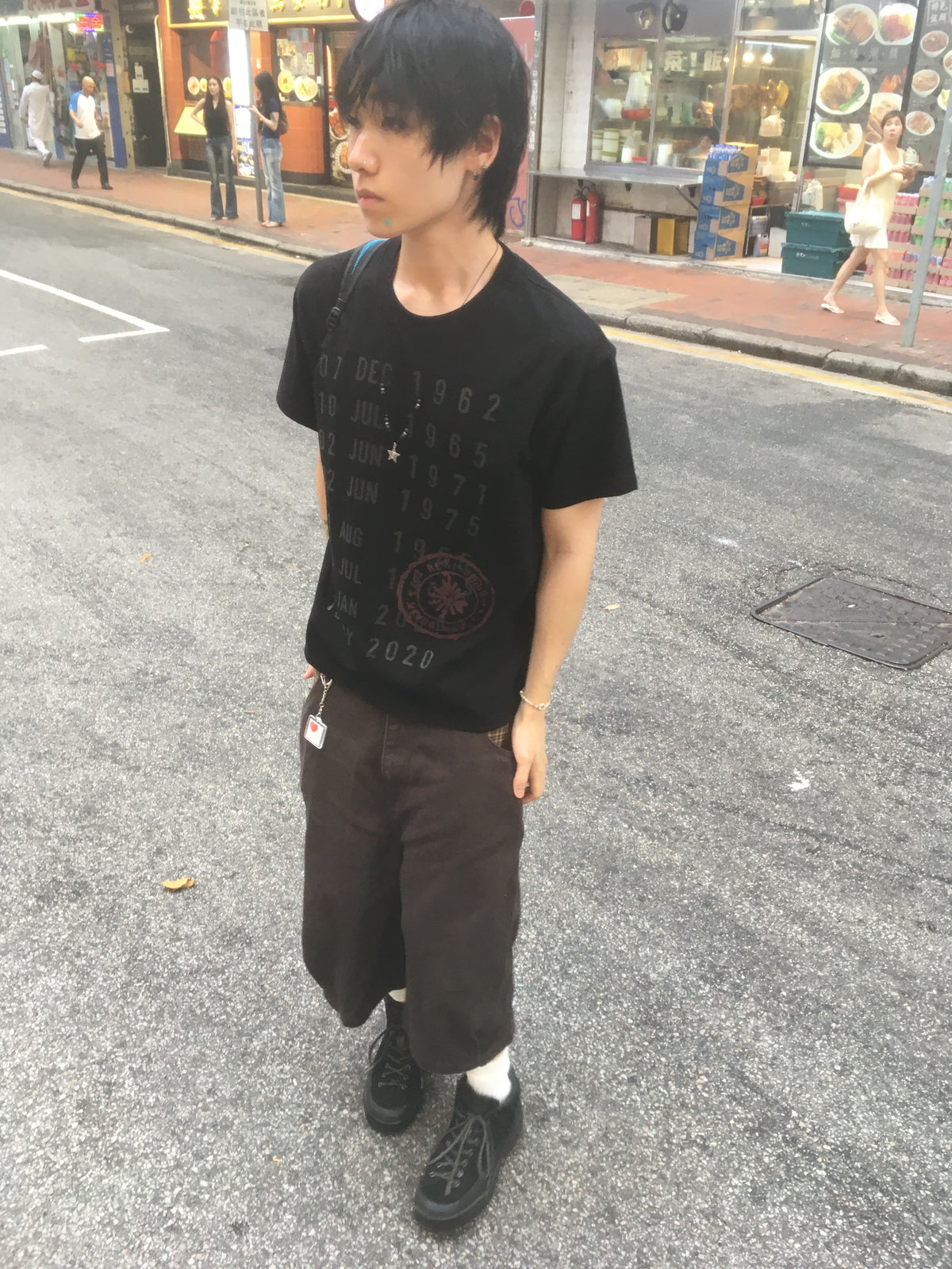 calendar print tee (black)