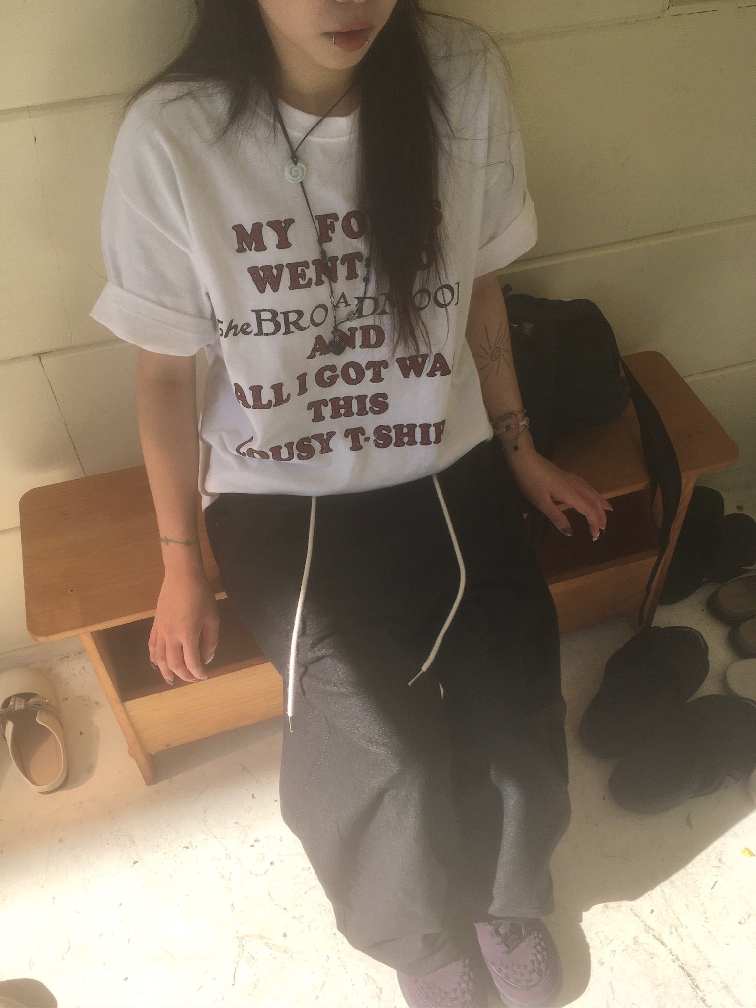 vintage lousy tee (white)