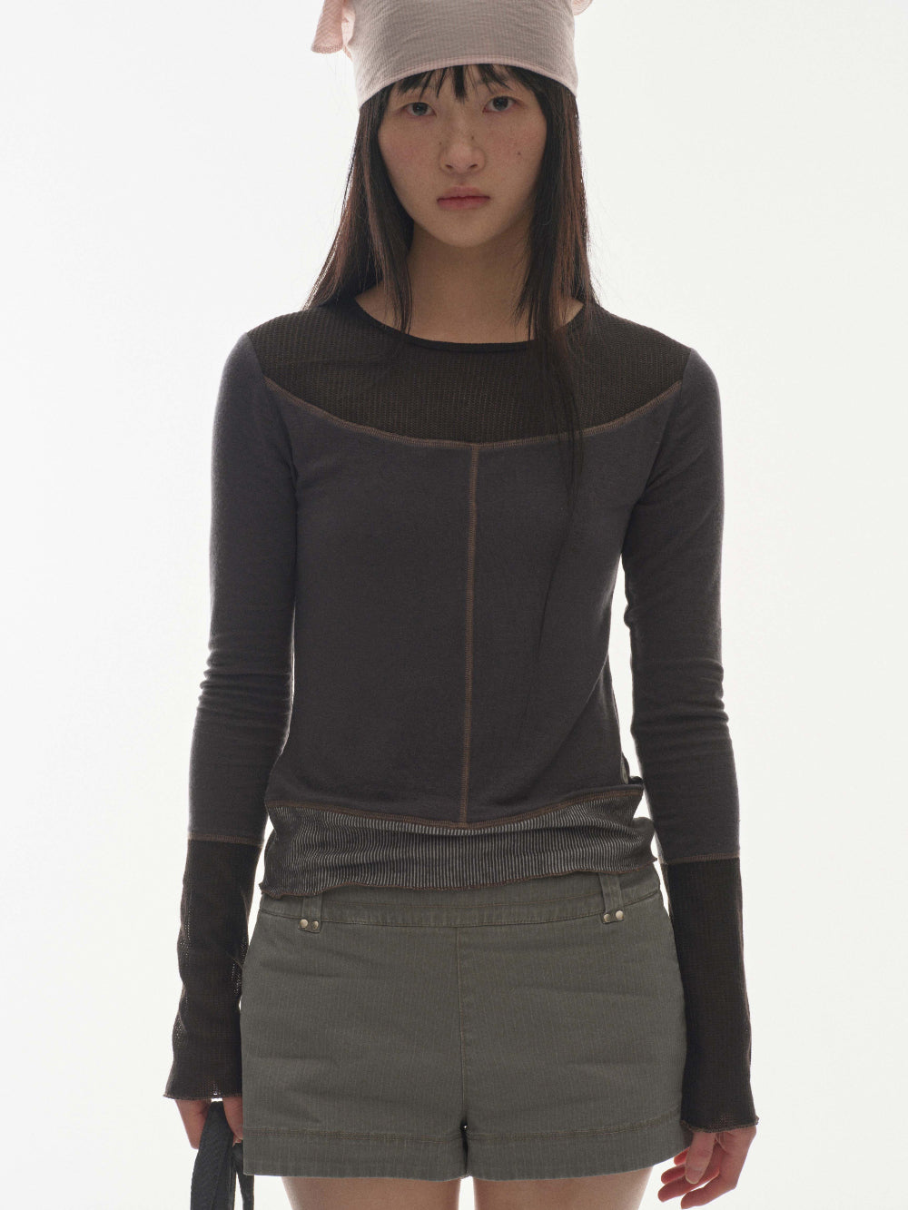 ✪【𝘱𝘳𝘦-𝘰𝘳𝘥𝘦𝘳】coyseio net stitch longsleeves (black)