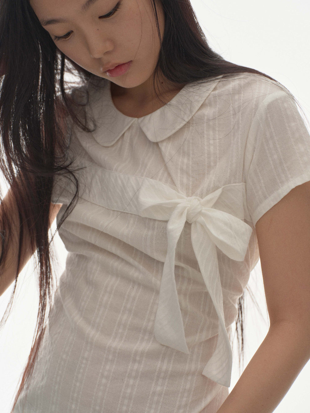 ✪【𝘱𝘳𝘦-𝘰𝘳𝘥𝘦𝘳】coyseio bow blouse (white)