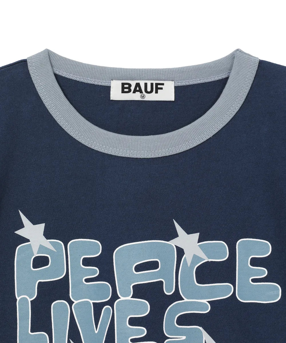 BAUF PEACE RINGER SLIM FIT T-SHIRT (NAVY)