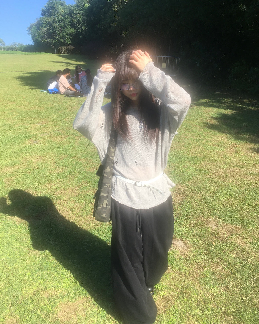 97 patch cotton pants (black)