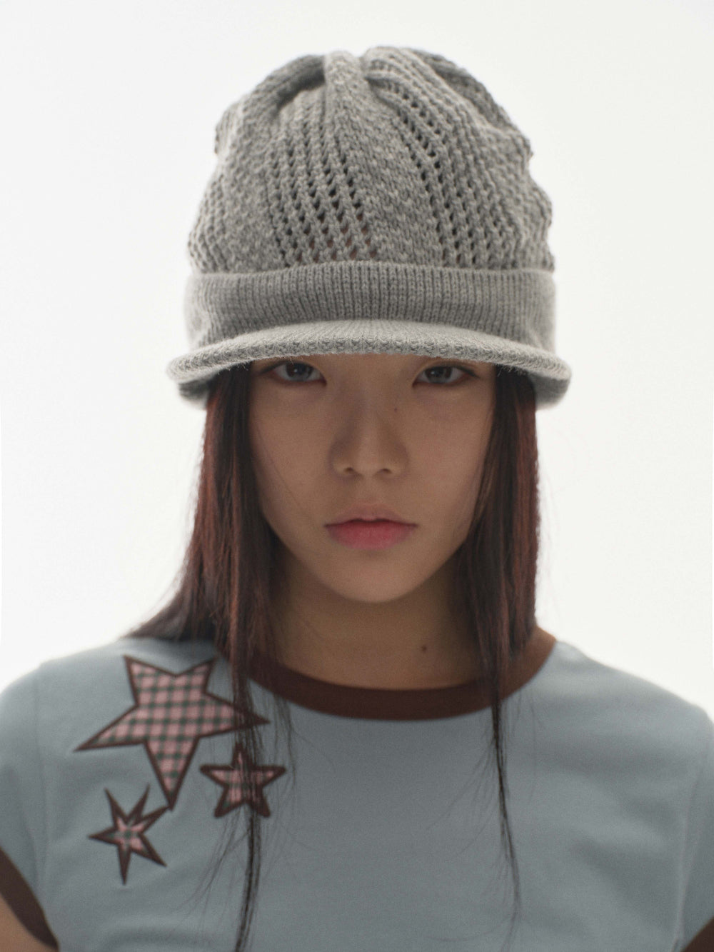 ✪【𝘱𝘳𝘦-𝘰𝘳𝘥𝘦𝘳】coyseio coy visor crochet beanie (2 color)