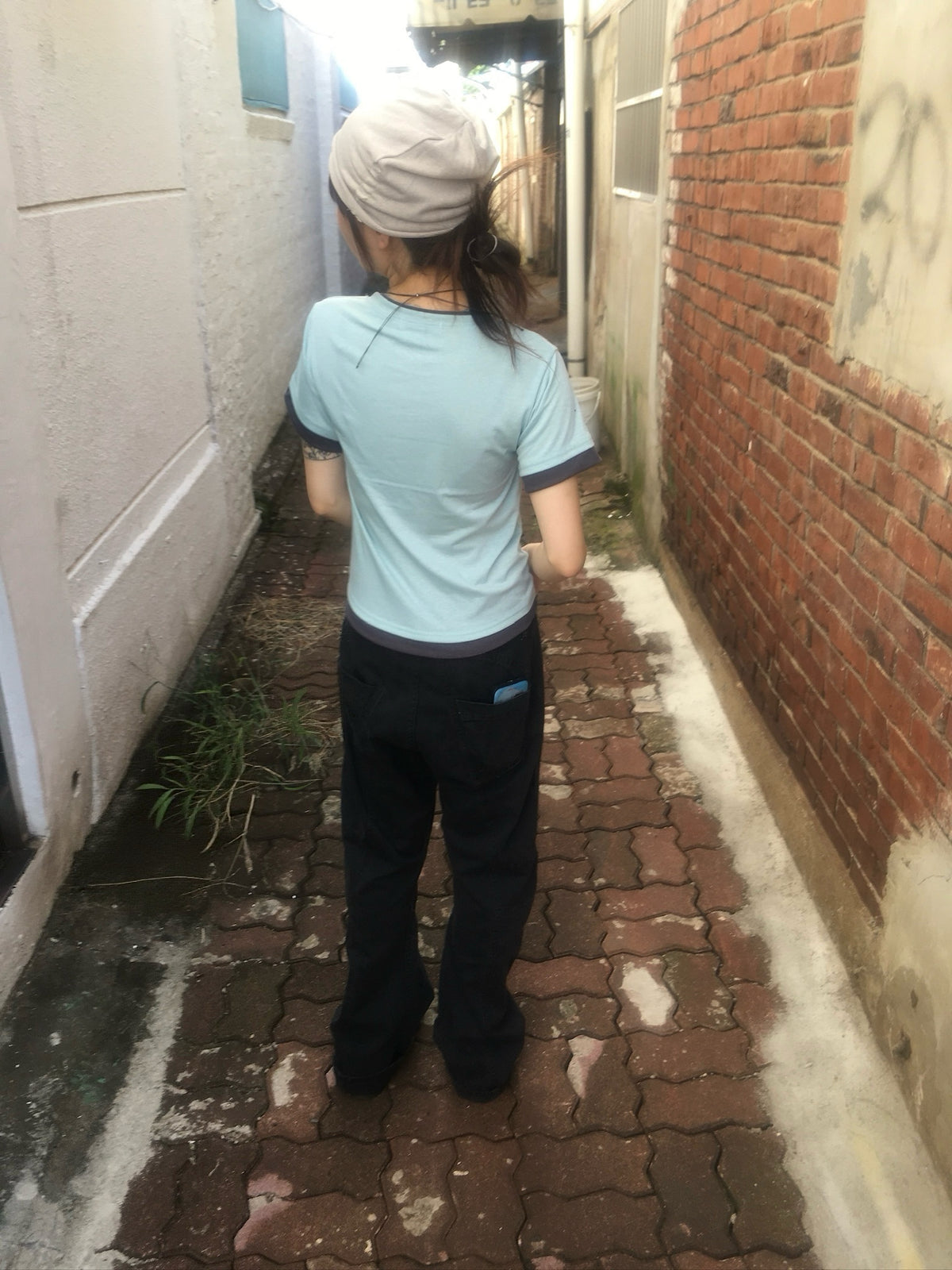 basic layer crop tee (mint)
