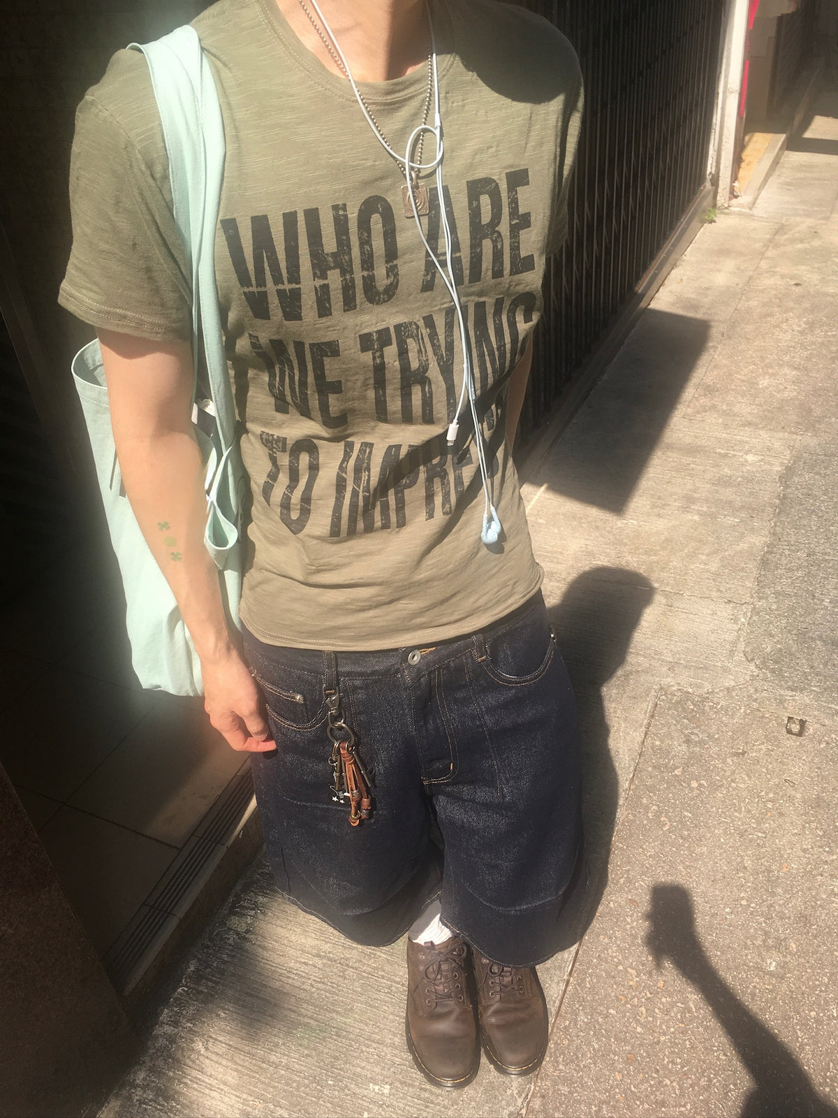 impress slub tee (khaki)
