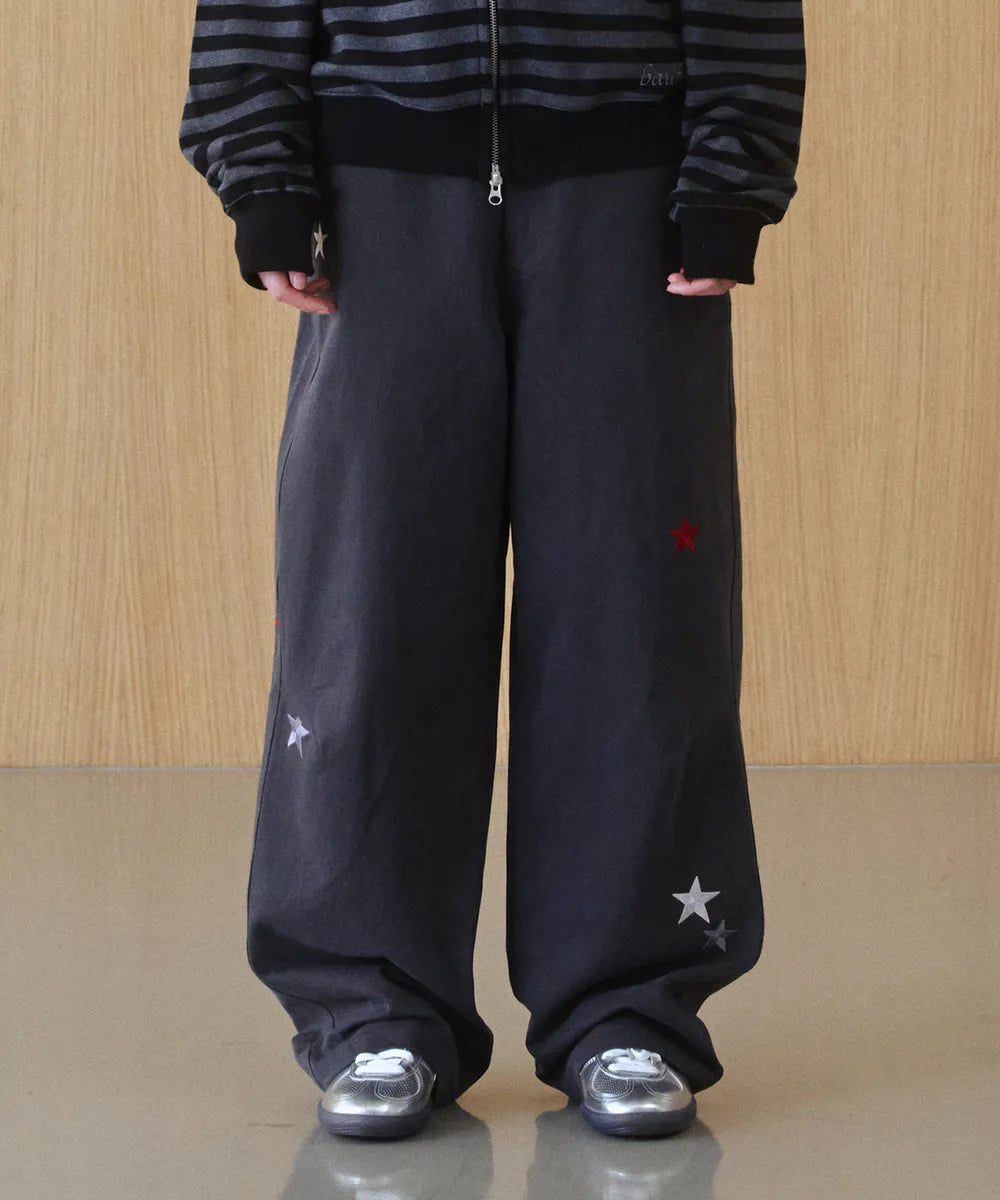 BAUF STAR SYMBOL PANTS (CHARCOAL)