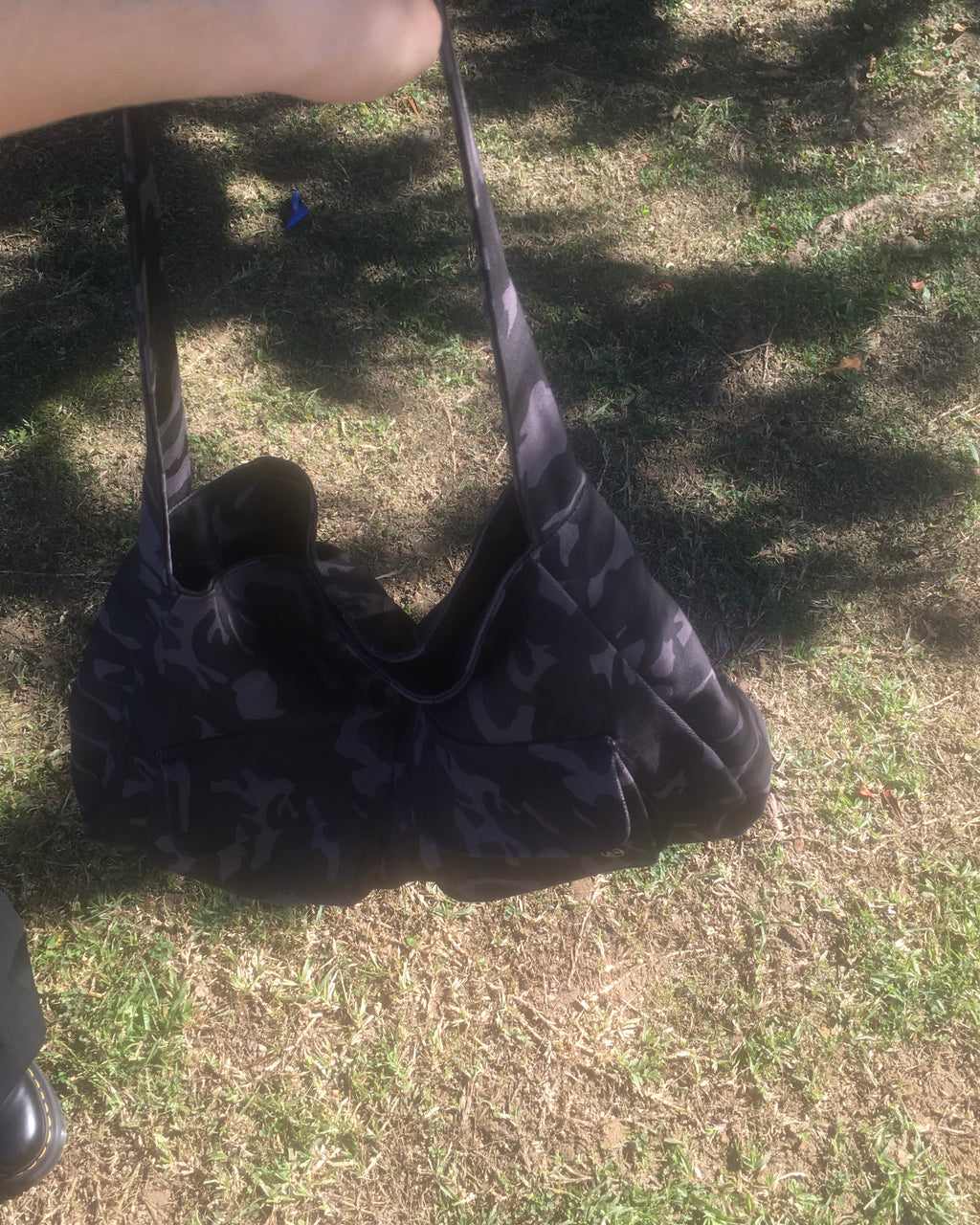 camo shoulder bag (charcoal)