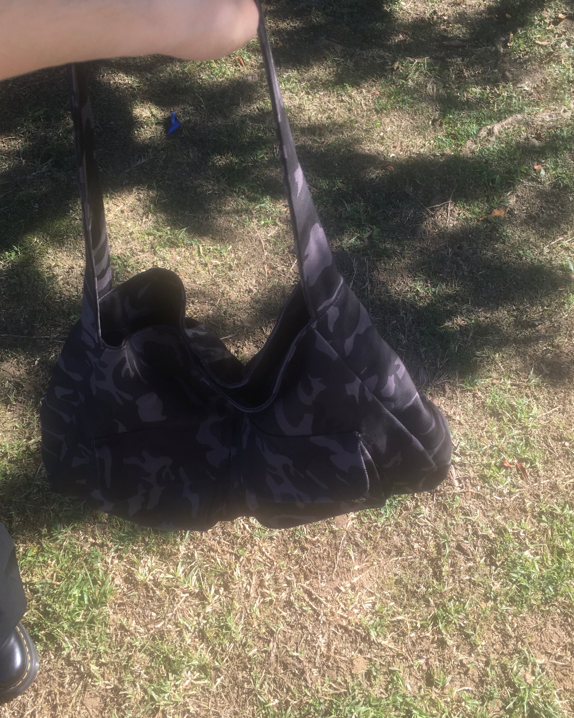 camo shoulder bag (charcoal)
