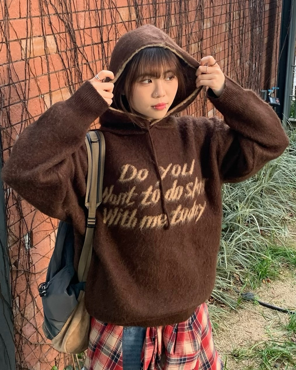 SKR knitted hoodie