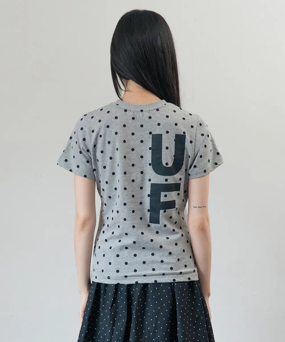 BAUF B LOGO SLIM FIT T-SHIRT (DOT GREY)