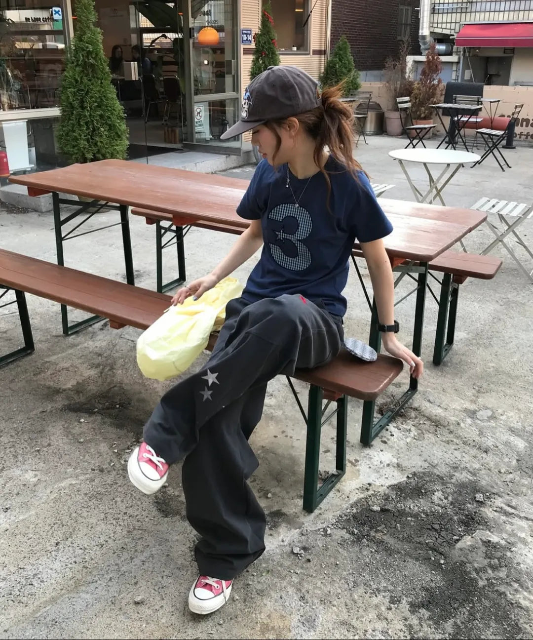 BAUF STAR SYMBOL PANTS (CHARCOAL)