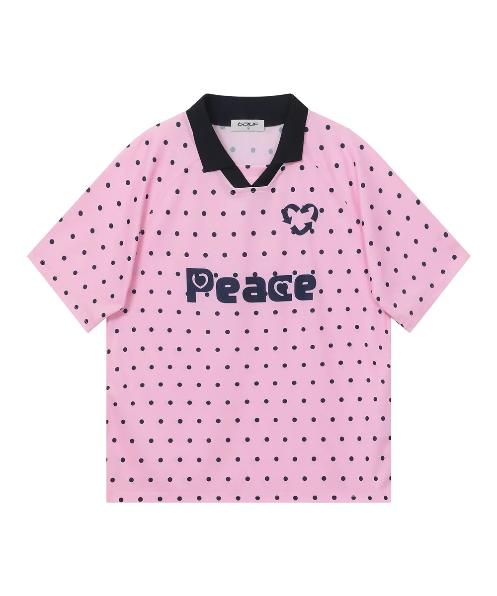 BAUF DOT JERSEY T-SHIRT (PINK)