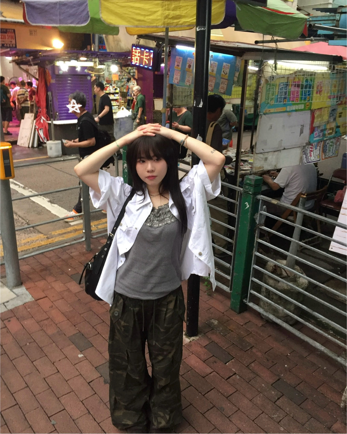 western nylon shirt (white)