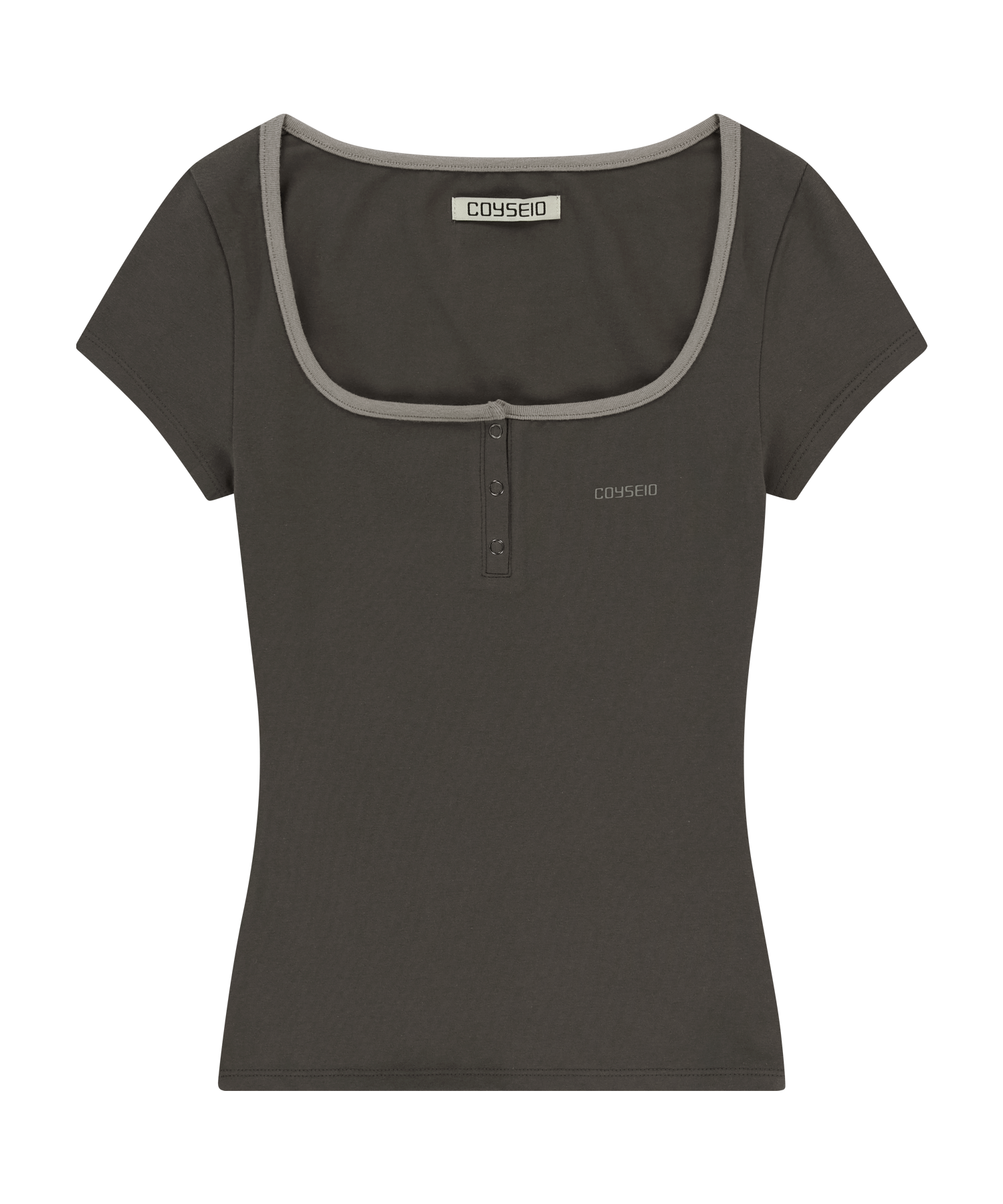 ✪【𝘱𝘳𝘦-𝘰𝘳𝘥𝘦𝘳】coyseio prong snap mini logo tee (2 color)