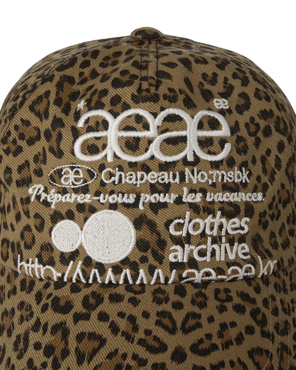 AEAE WEB LOGO LEOPARD CAP (MUSTARD)