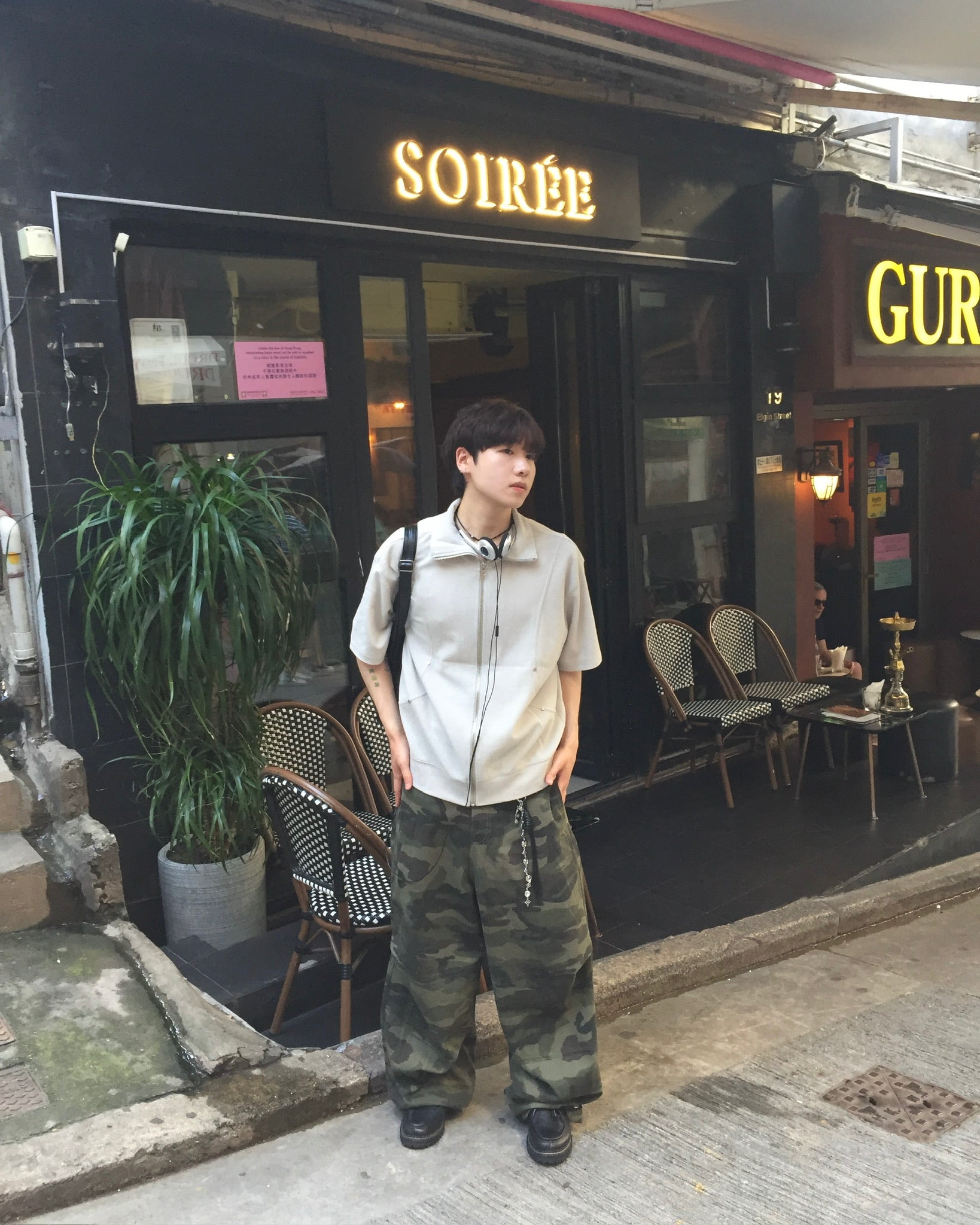 (in stock) camo washed pants (khaki)