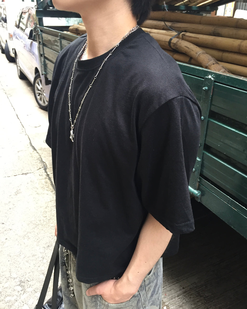 basic crop tee (black)