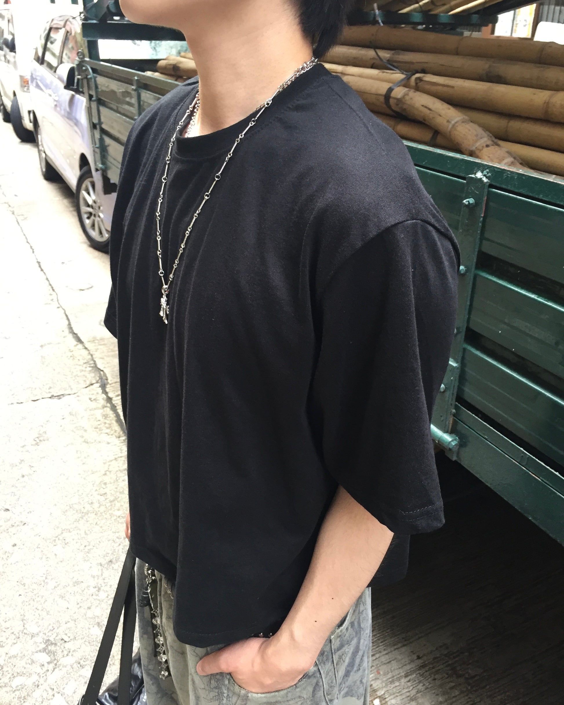 basic crop tee (black)