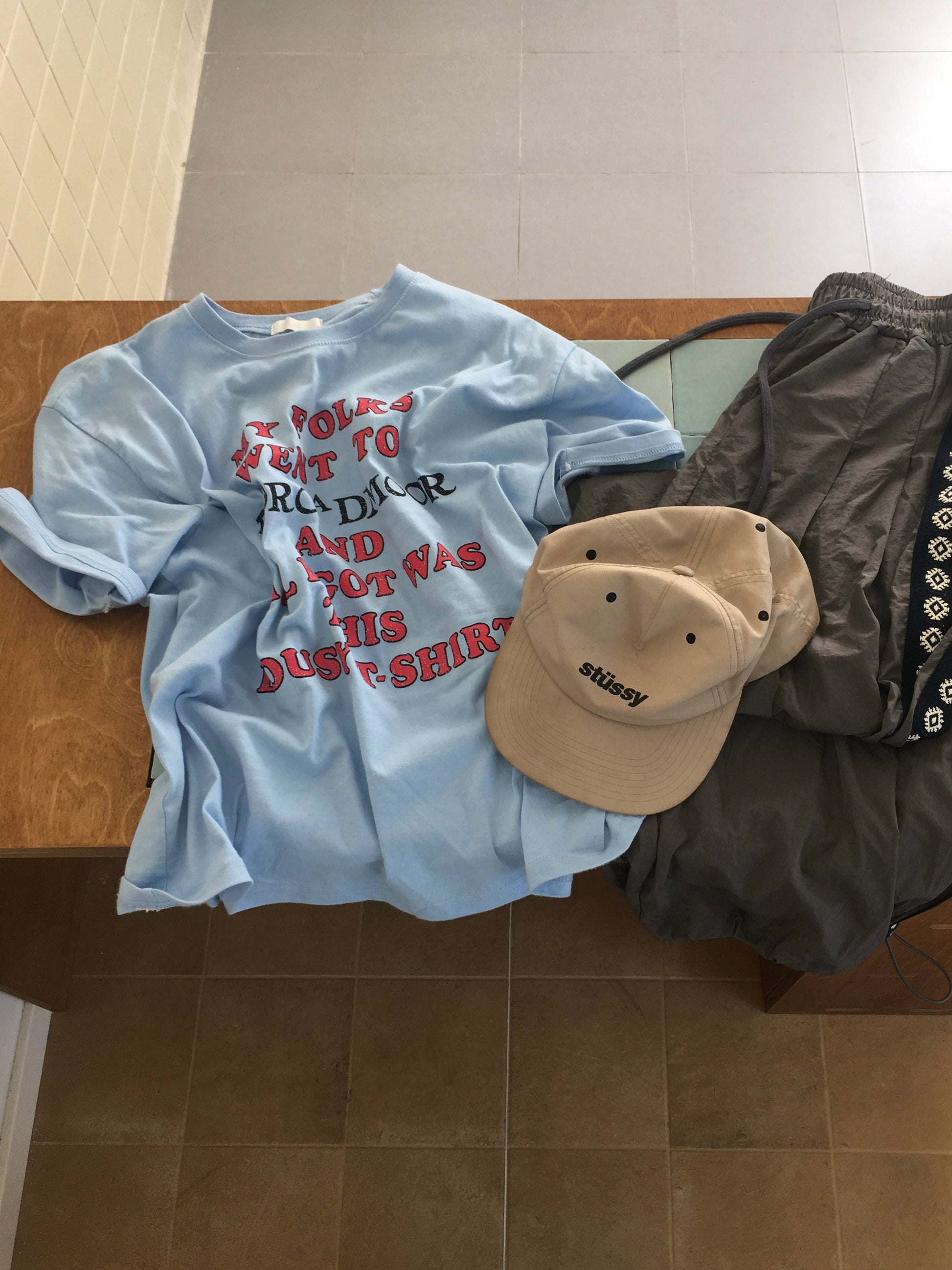 vintage lousy tee (sky blue)