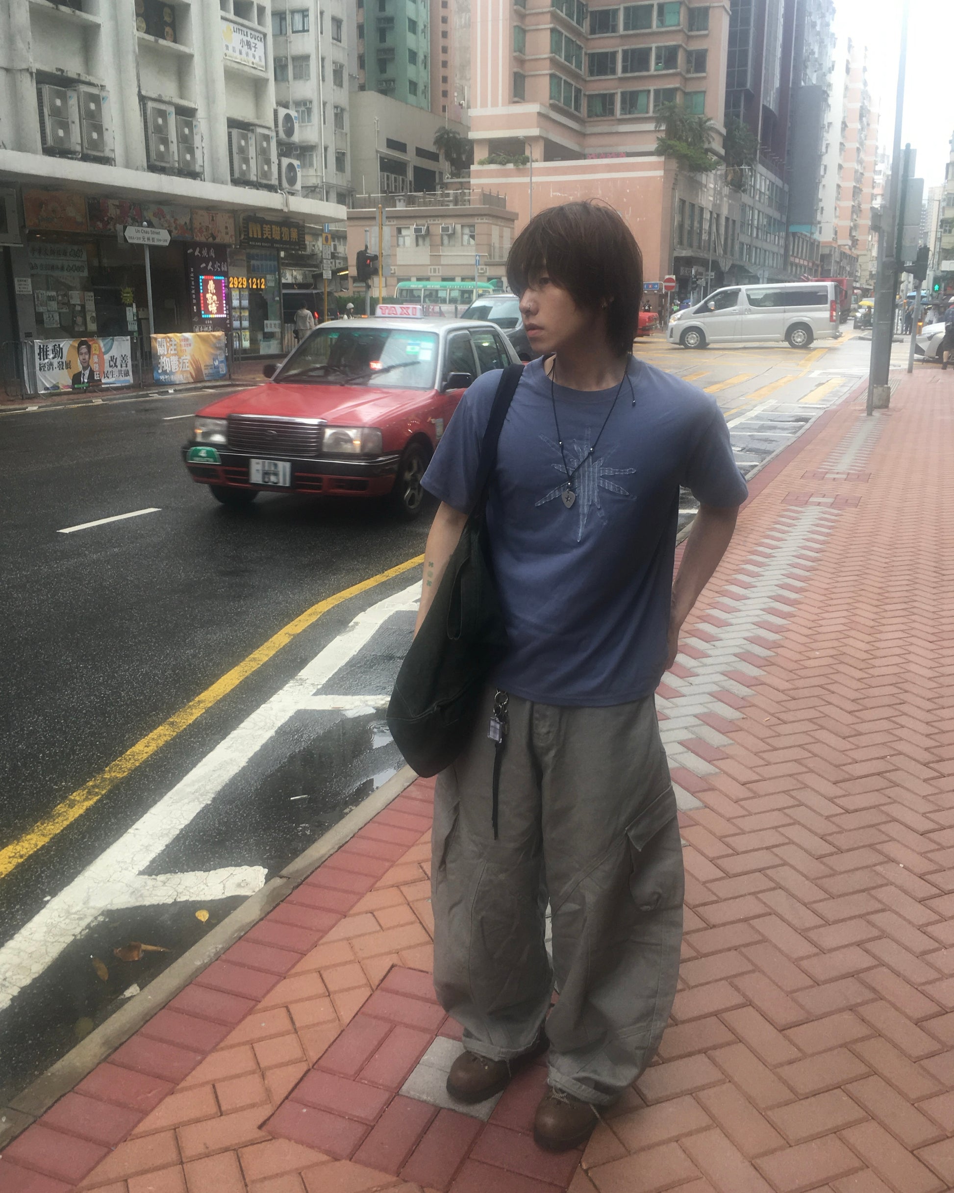multi-seam cargo pants (grey)