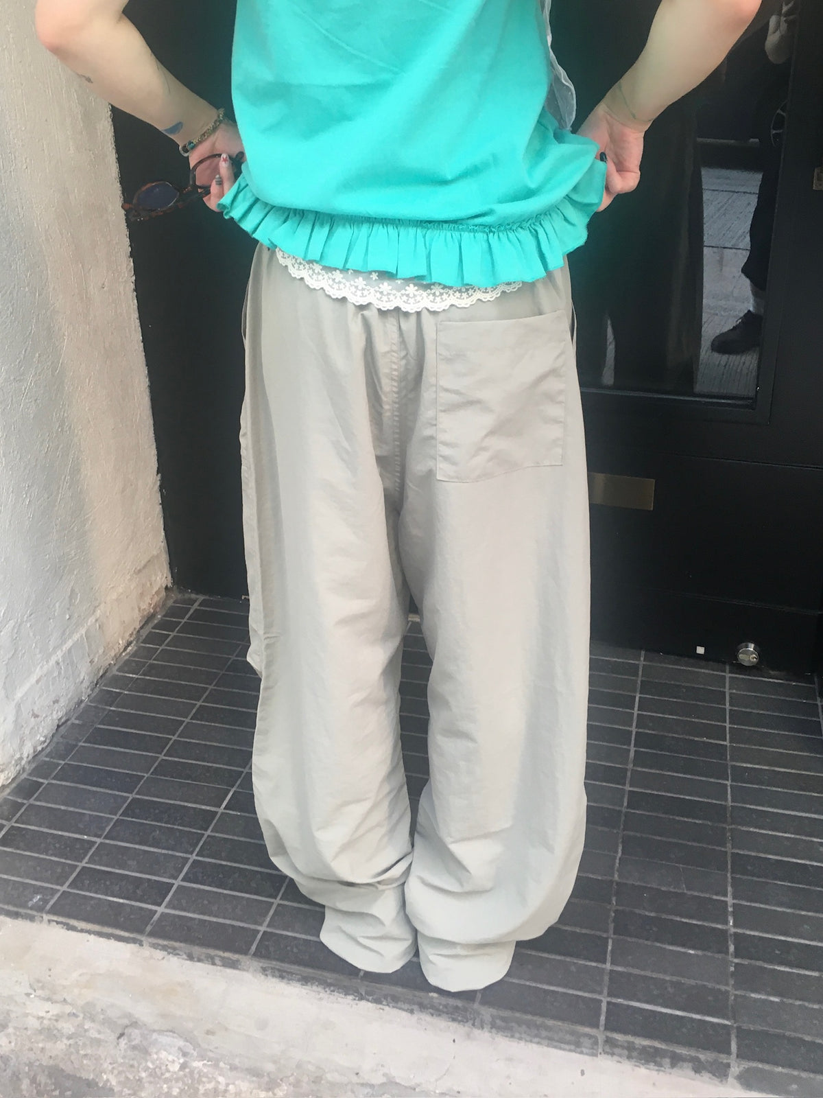 fatigue nylon pants (light khaki)