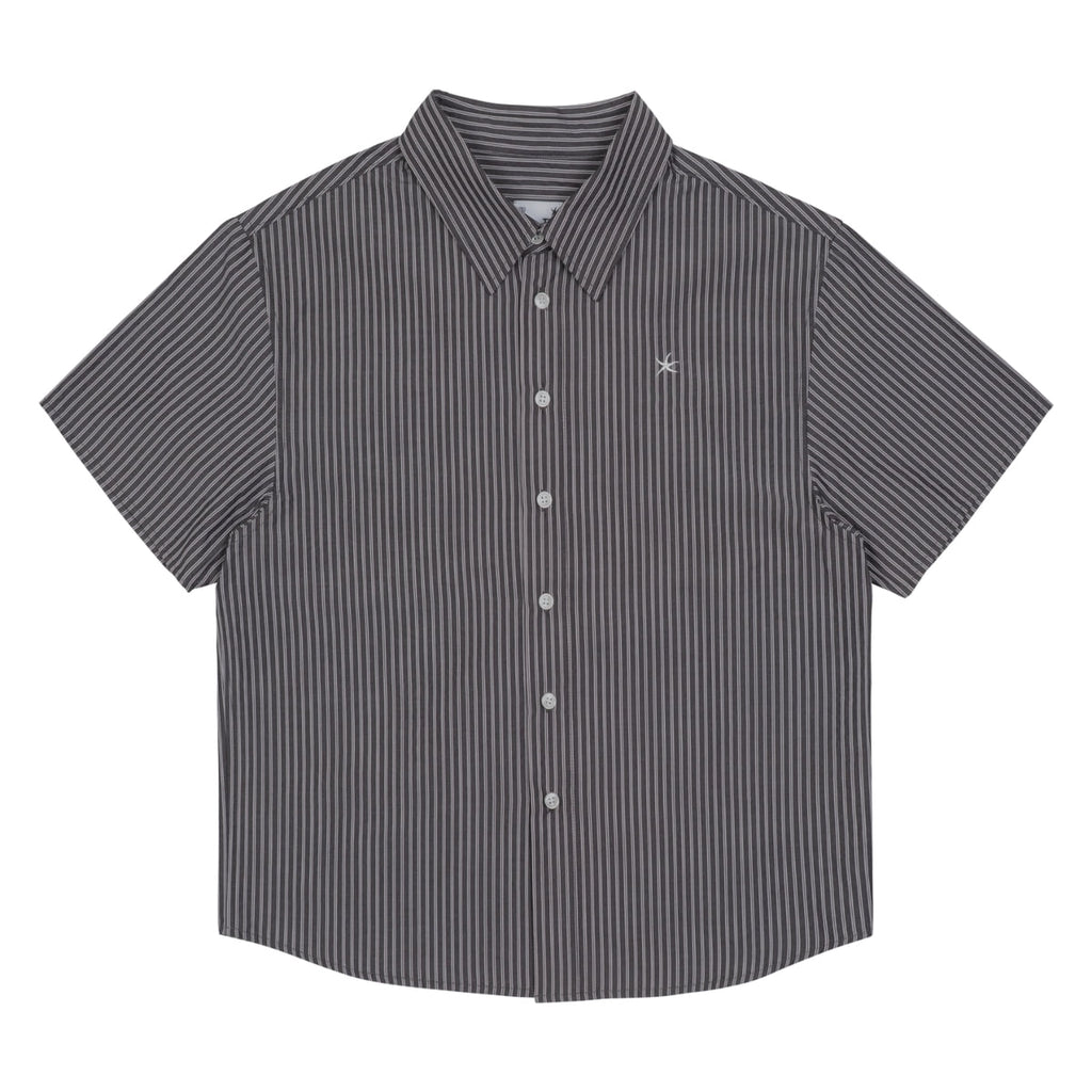 TCM MINI LOGO STRIPE HALF SHIRTS (BLACK)