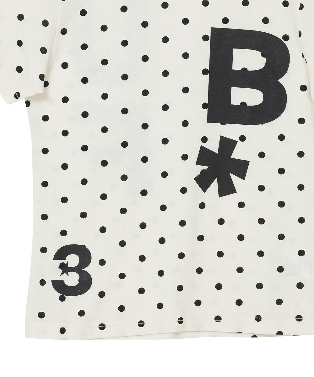 BAUF B LOGO SLIM FIT T-SHIRT (DOT IVORY)
