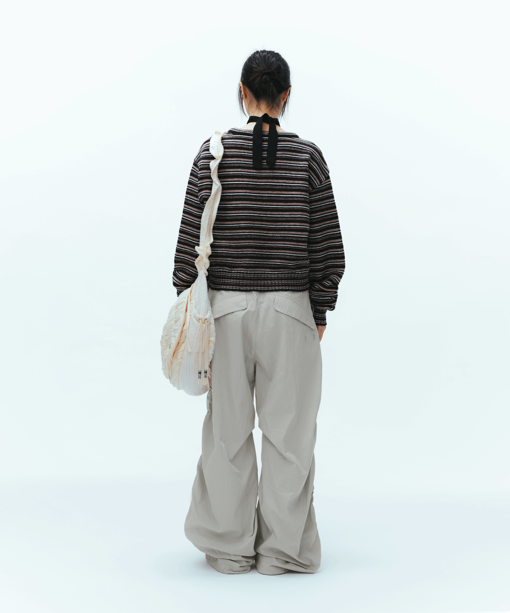 ✪【𝘱𝘳𝘦-𝘰𝘳𝘥𝘦𝘳】coyseio puckering pants (ivory)