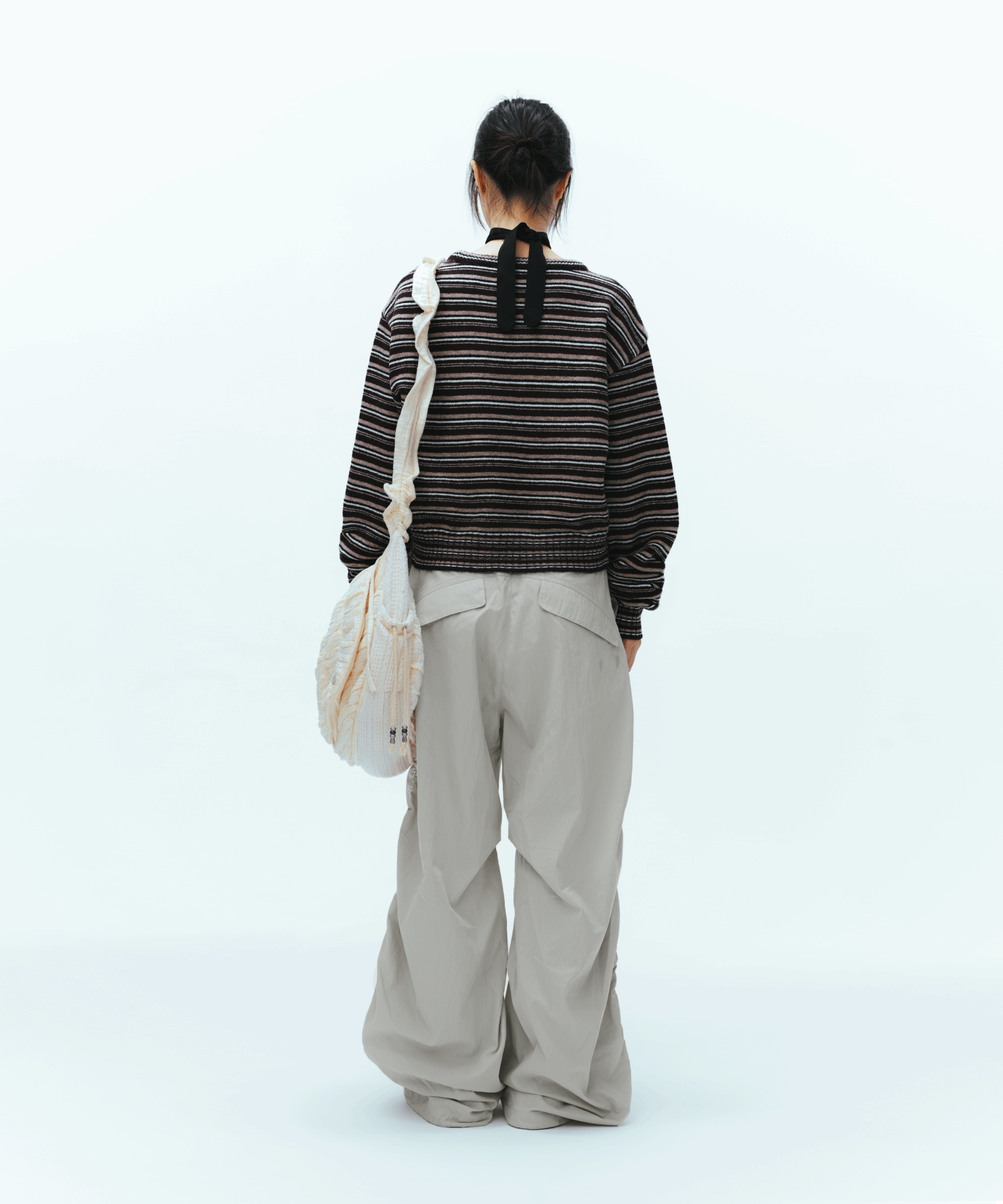 ✪【𝘱𝘳𝘦-𝘰𝘳𝘥𝘦𝘳】coyseio puckering pants (ivory)